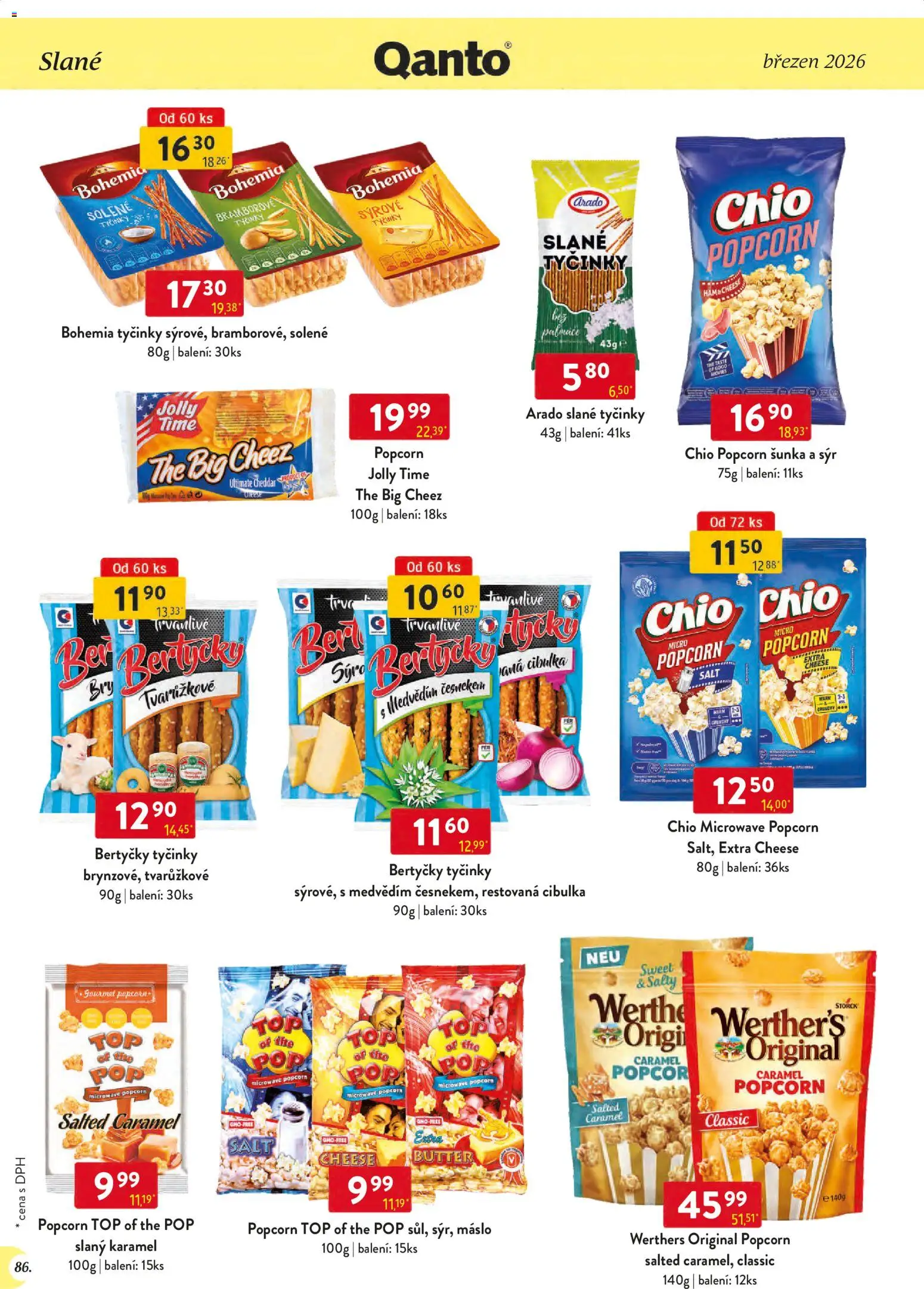 Astur & Qanto leták - Velkoobchod 03/2026 od 01.03.2026 | Strana: 86 | Produkty: Slaný karamel, Gourmet, Sýr, Cheddar