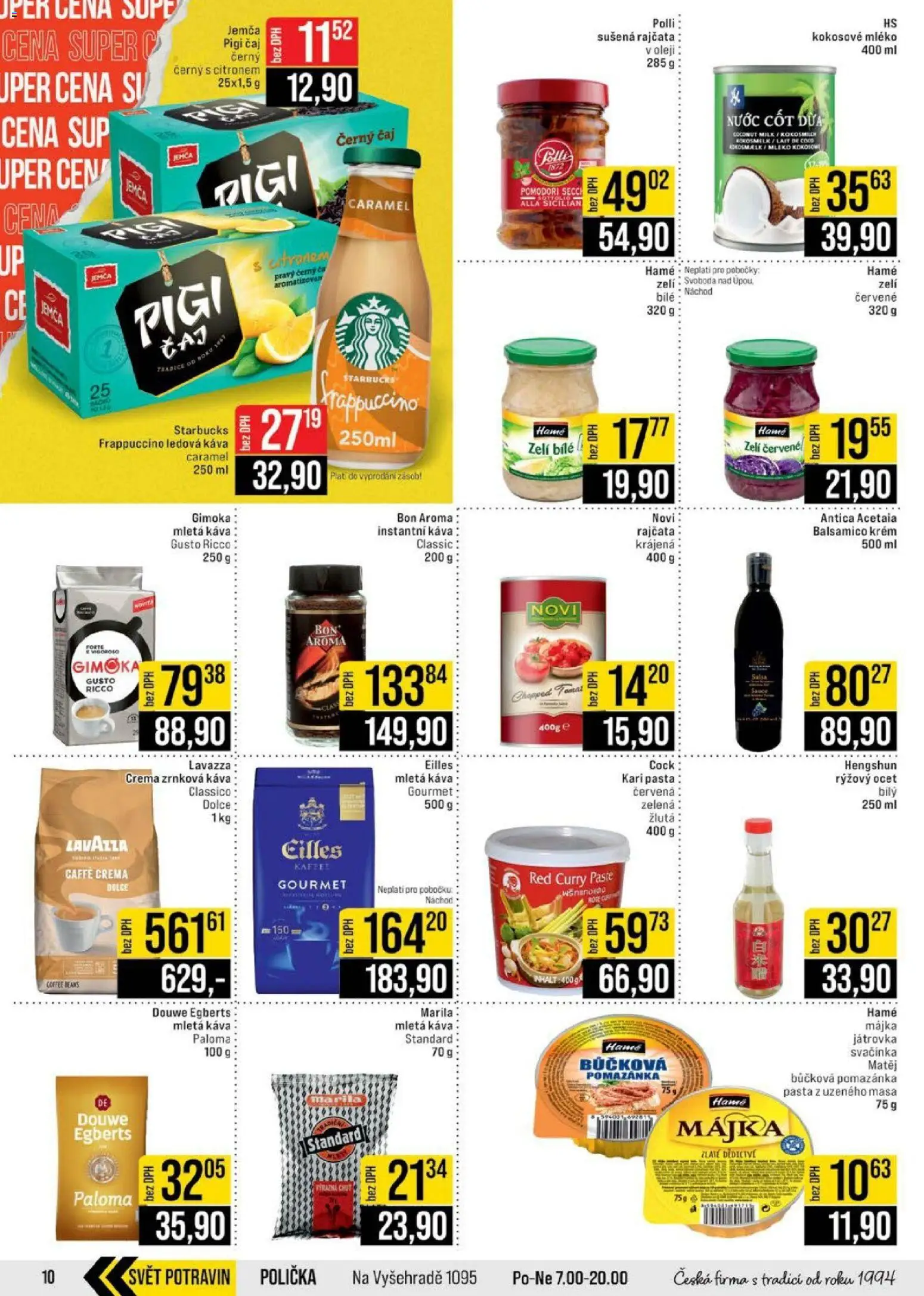 Jip leták - Cash & Carry od 28.01.2026 | Strana: 10 | Produkty: Starbucks Frappuccino, Káva, Crema, Mletá káva