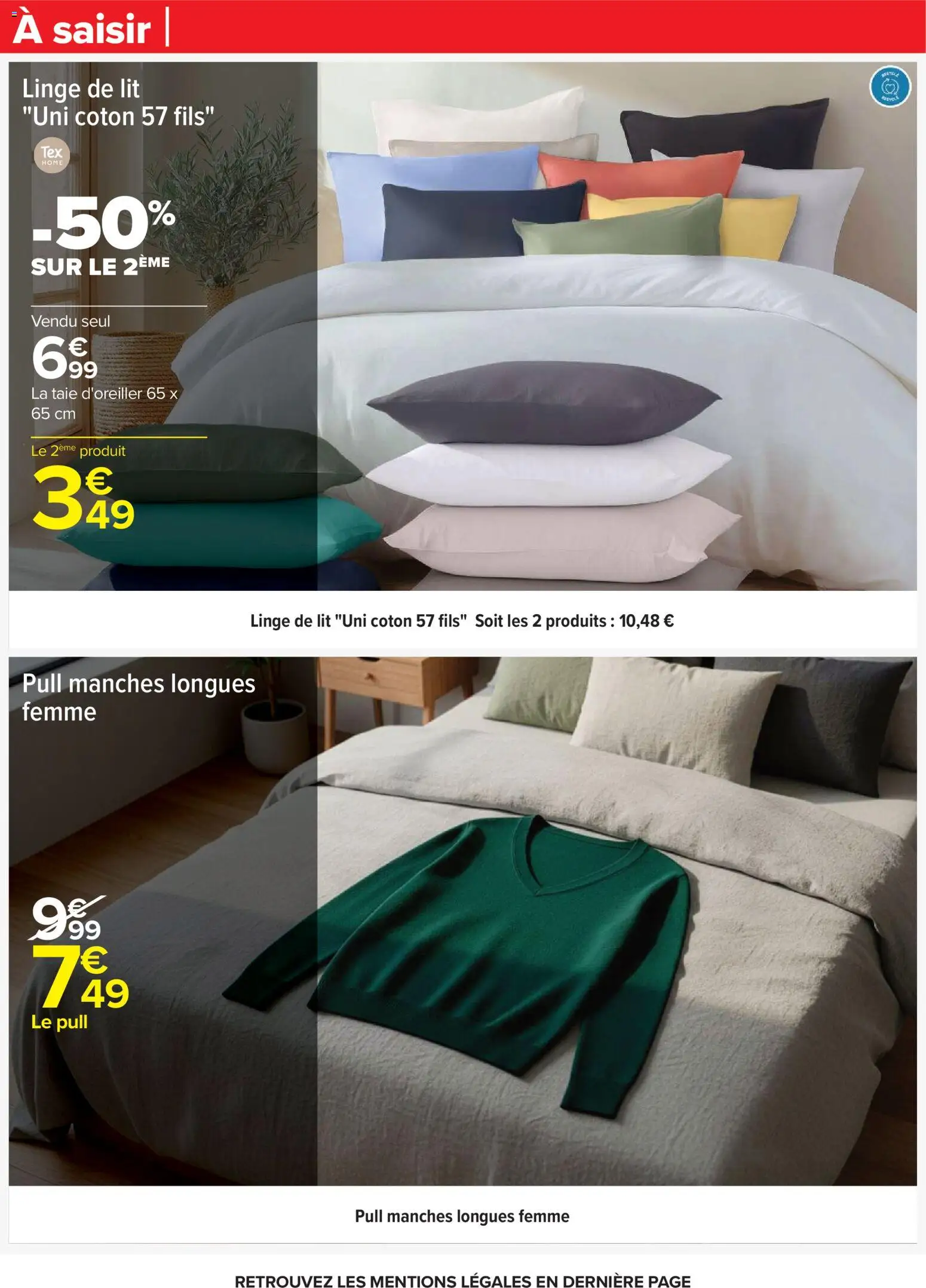 {H1} | Page: 88 | Produits: Taie d'oreiller, Coton, Lit, Pull