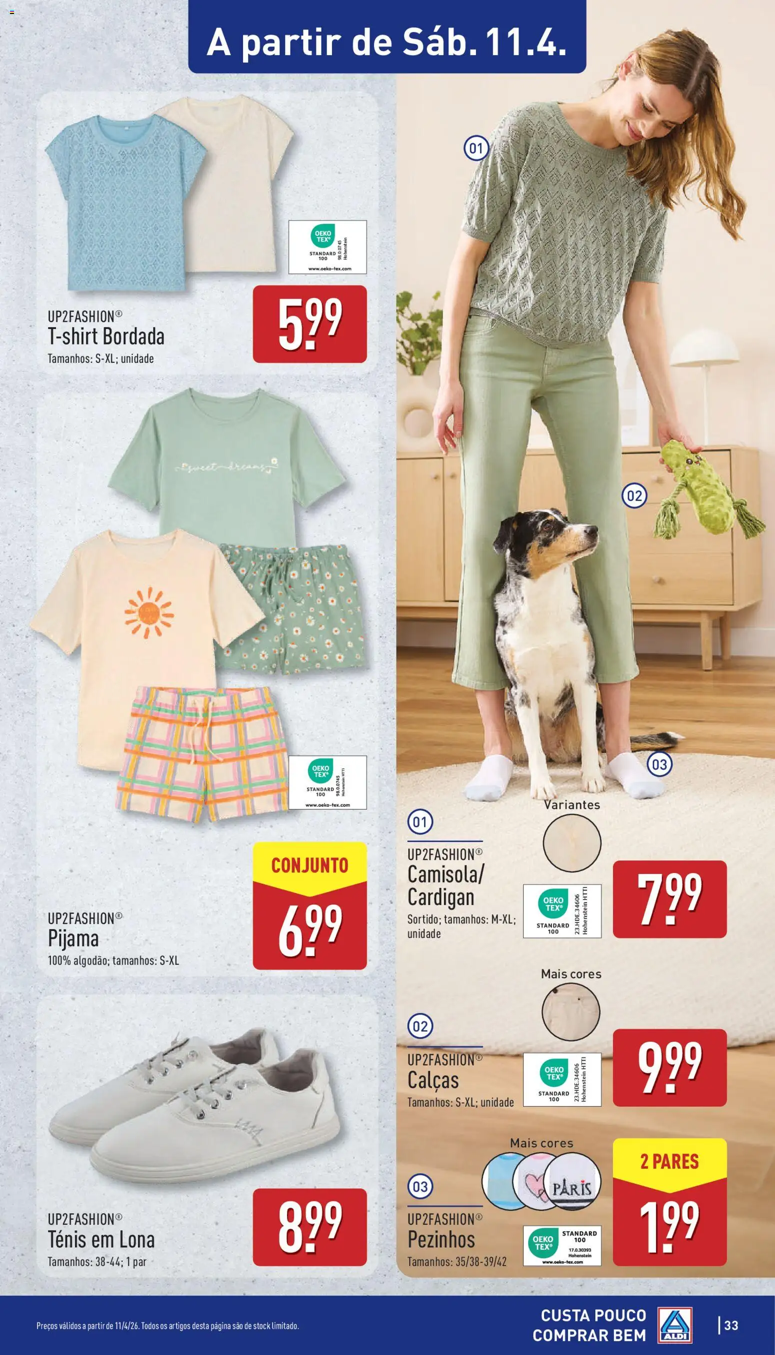 Aldi folheto │ válido de 06.04.2026 | Página: 33 | Produtos: Calças