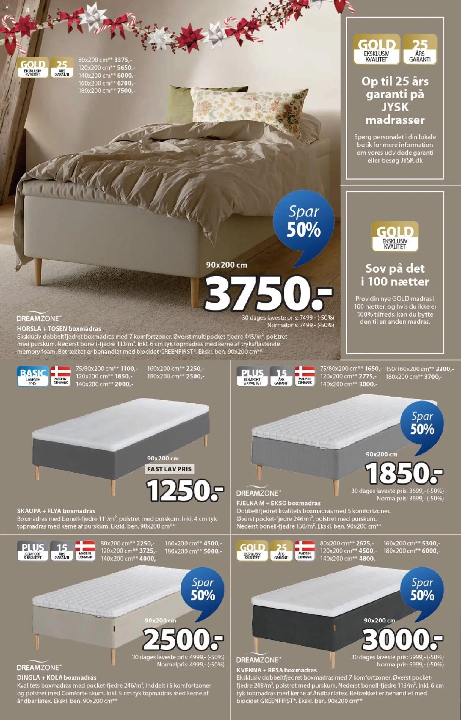 JYSK tilbudsavis – gyldig fra 31.10.2025 | Side: 4 | Produkter: Madras