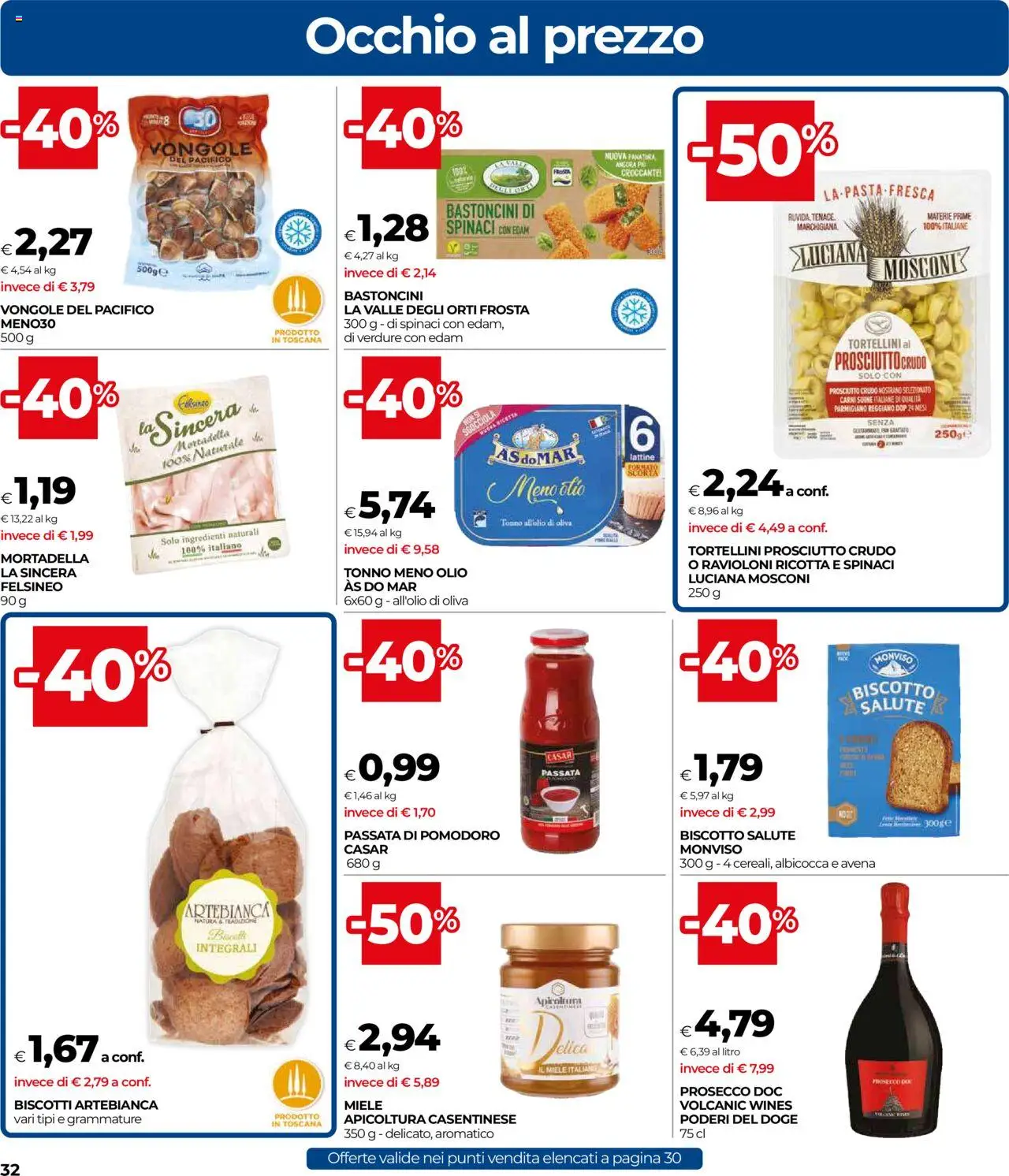 Volantino COOP del 11.09.2025 | Pagina: 32 | Prodotti: Prosciutto Crudo, Pomodoro, Mortadella, Parmigiano