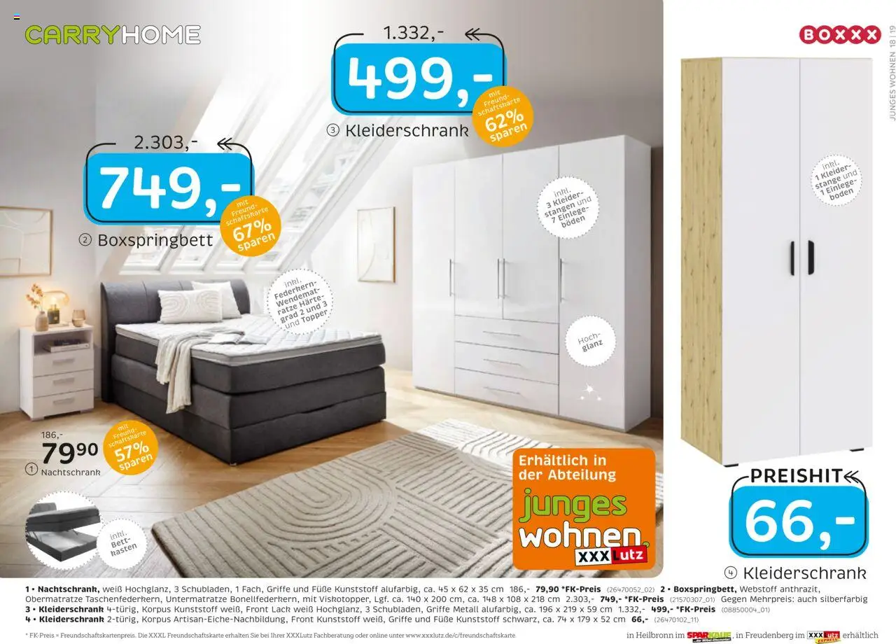 XXXL Lutz Nr. 1 beim Preis - gültig ab dem 04.08.2025 | Seite: 18 | Produkte: Bett, Kleiderschrank, Boxspringbett, Topper