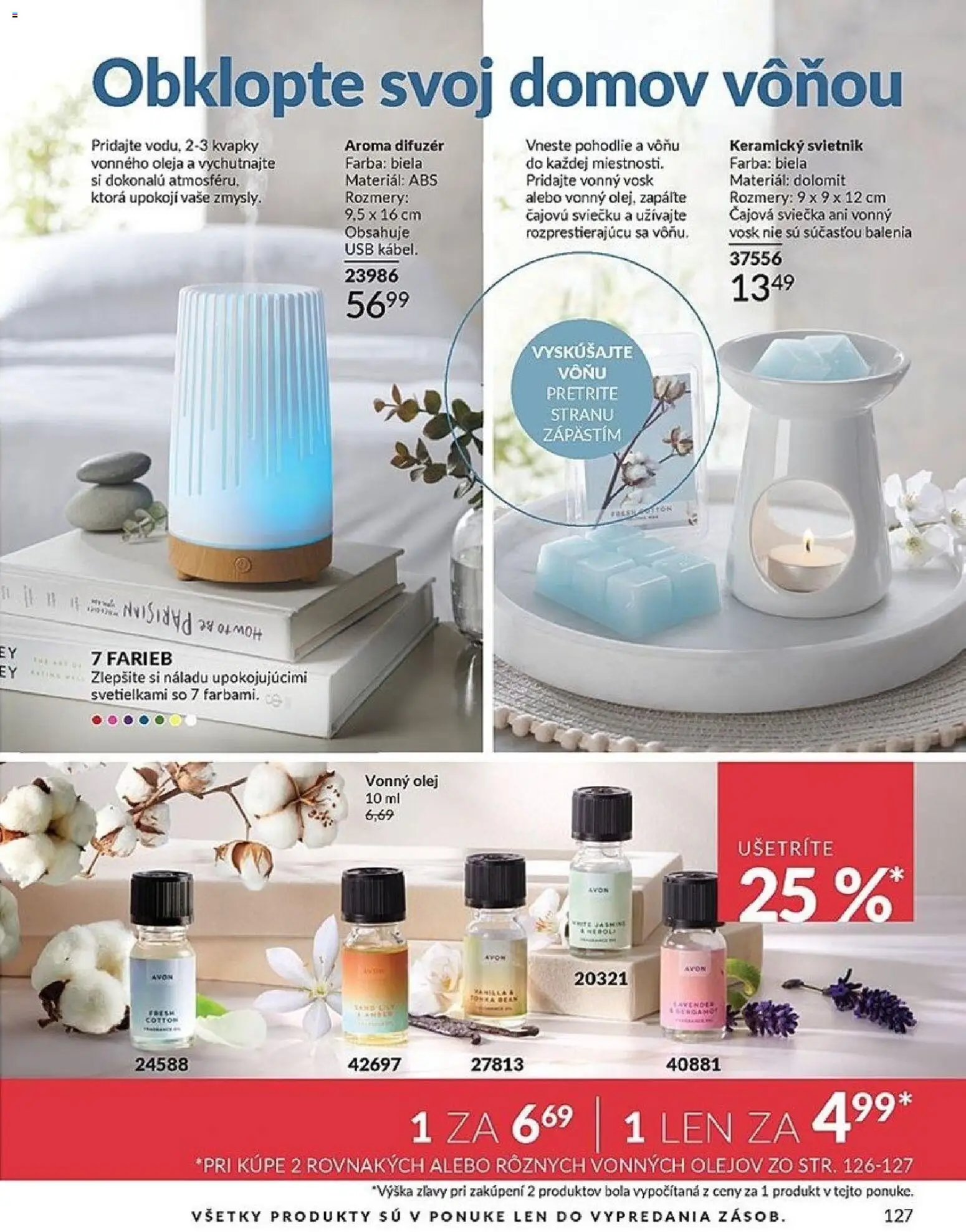 Nové Avon akcie – leták je platný od 01.04.2026 | Strana: 127 | Produkty: Difúzer, Aroma difúzer, USB