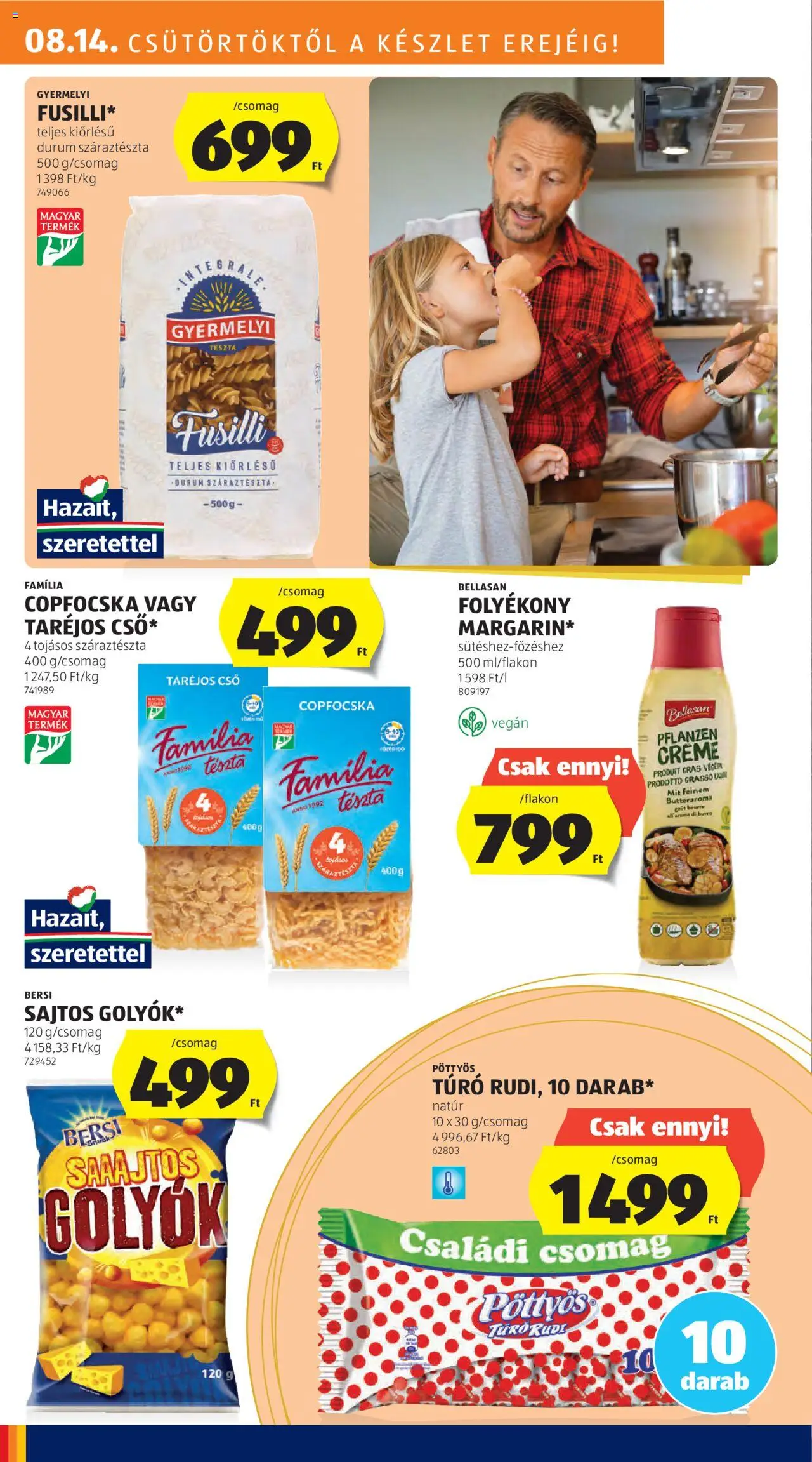 Aldi akciós ujság - amely érvényes a következő dátumtól: 14.08.2025 | Oldal: 20 | Termékek: Cottage cheese, Vegán, Száraztészta, Túró