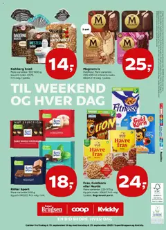 Super Brugsen tilbudsavis – gyldig fra 19.09.2025 | Side: 28 | Produkter: Brød, Kakao, Is, Nougat