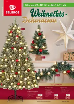 Selgros Weihnachtsdekoration ab 30.10.2025 gültig