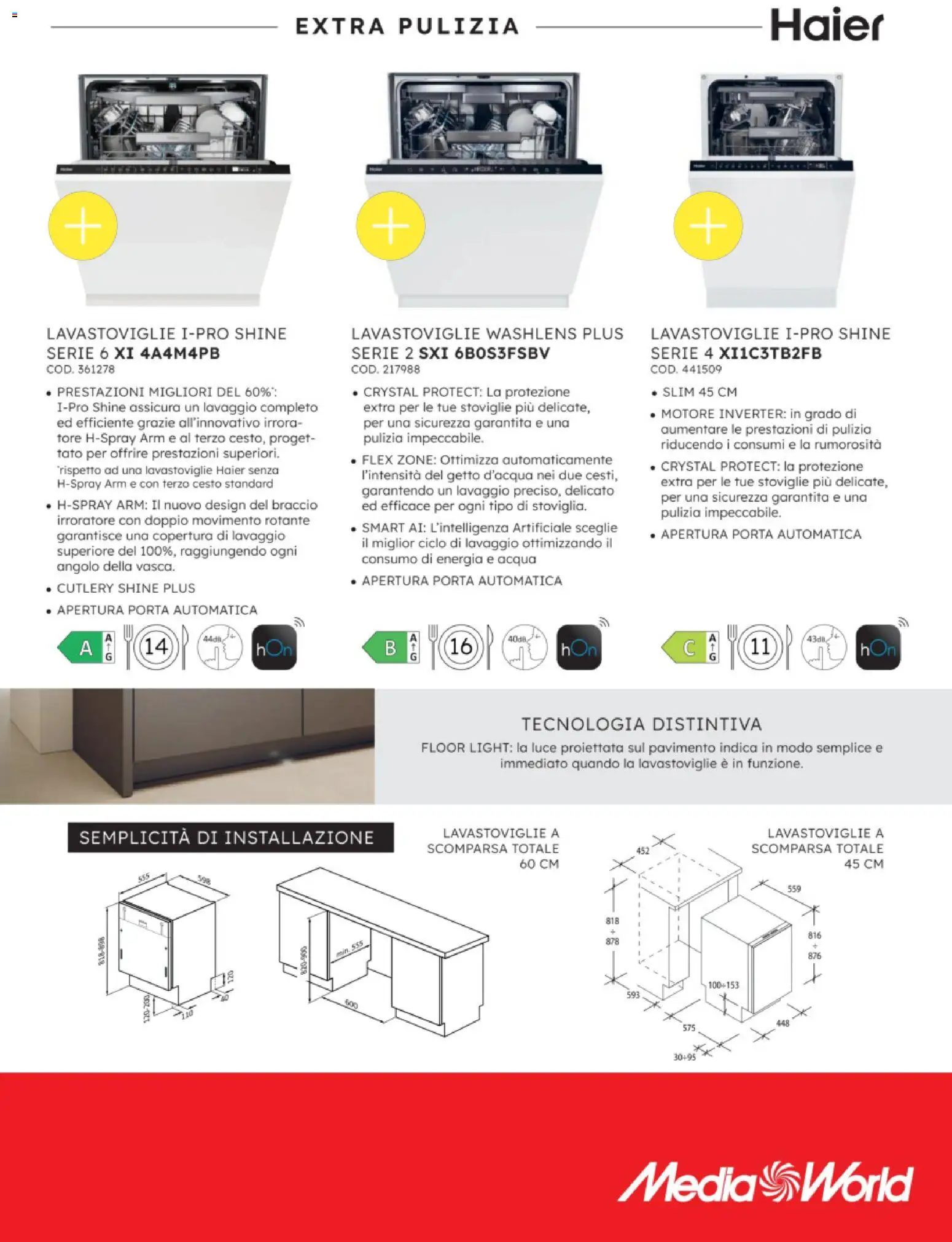 Volantino Media World del 25.11.2025 | Pagina: 45 | Prodotti: Pavimento, Acqua, Lavastoviglie
