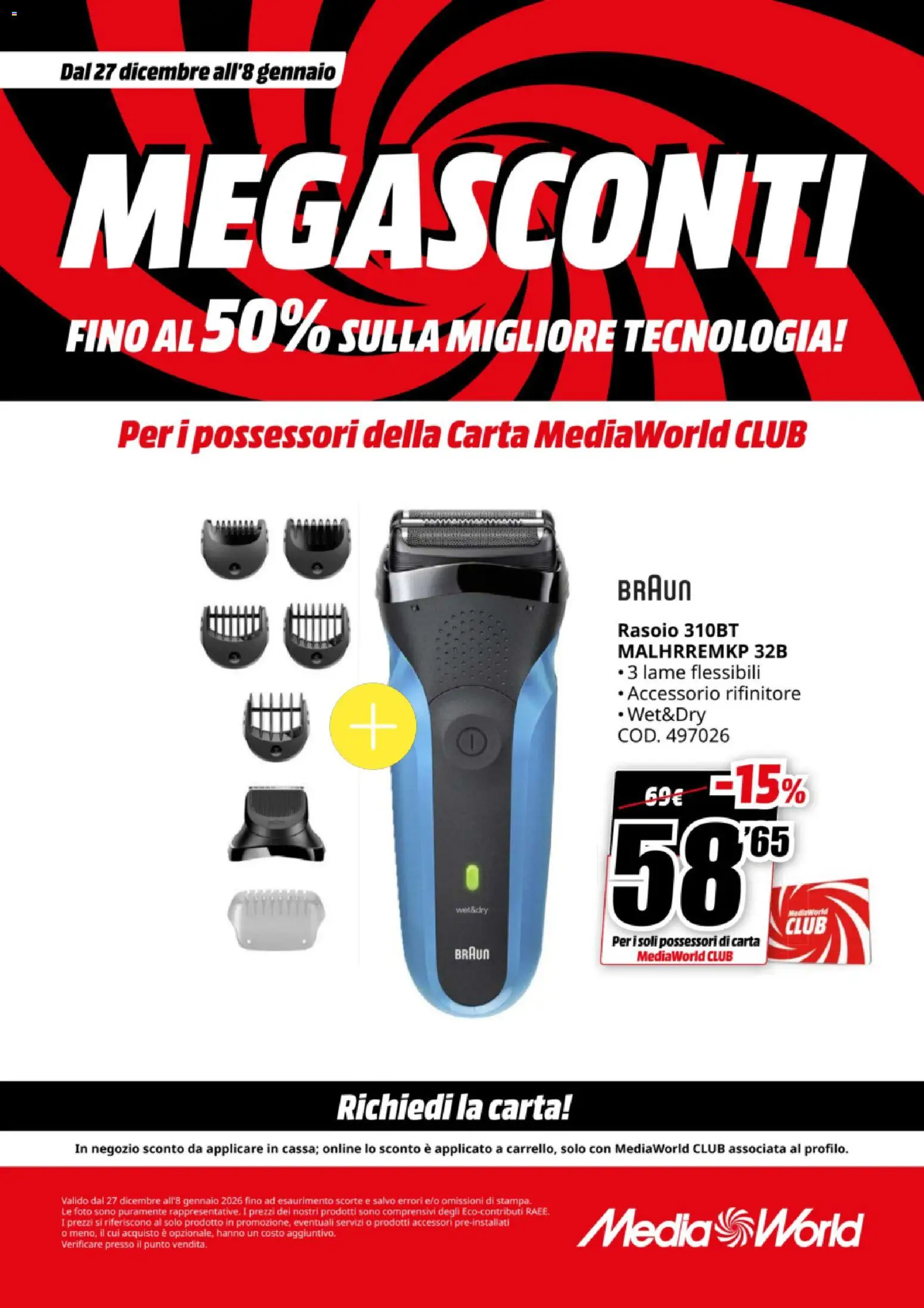 Volantino Media World del 27.12.2025 | Pagina: 60 | Prodotti: Rasoio