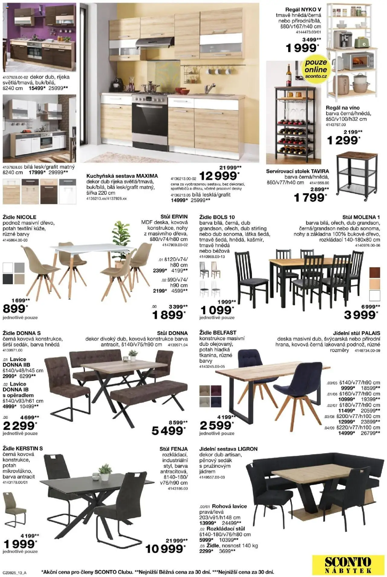 Sconto nábytek leták od 18.06.2025 | Strana: 13 | Produkty: Stolek, Regál, Židle, Barvy