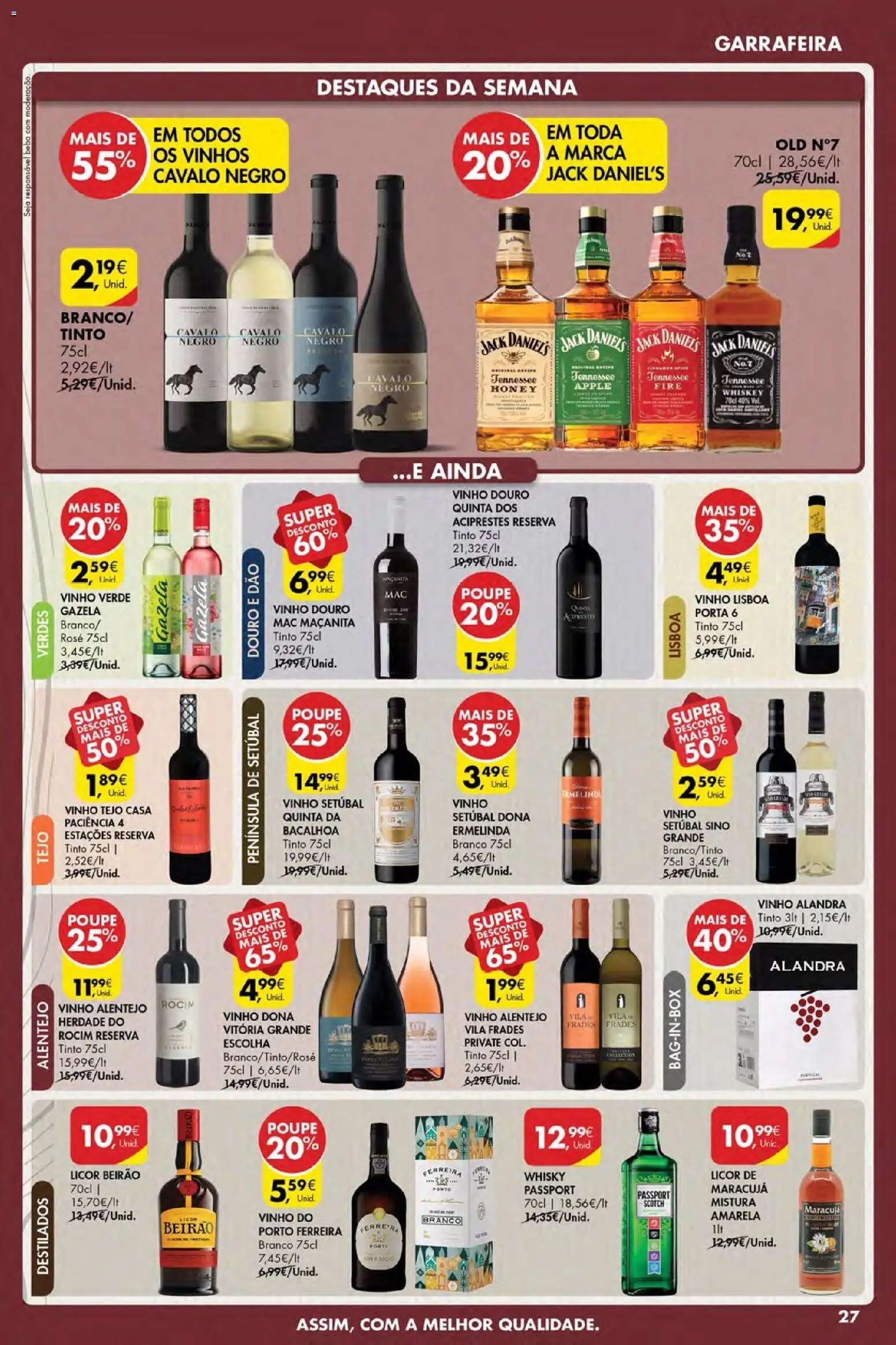 Pingo Doce Poupe Esta Semana Açores │ válido de 19.03.2026 | Página: 27 | Produtos: Whisky, Porta, Licor, Vinho