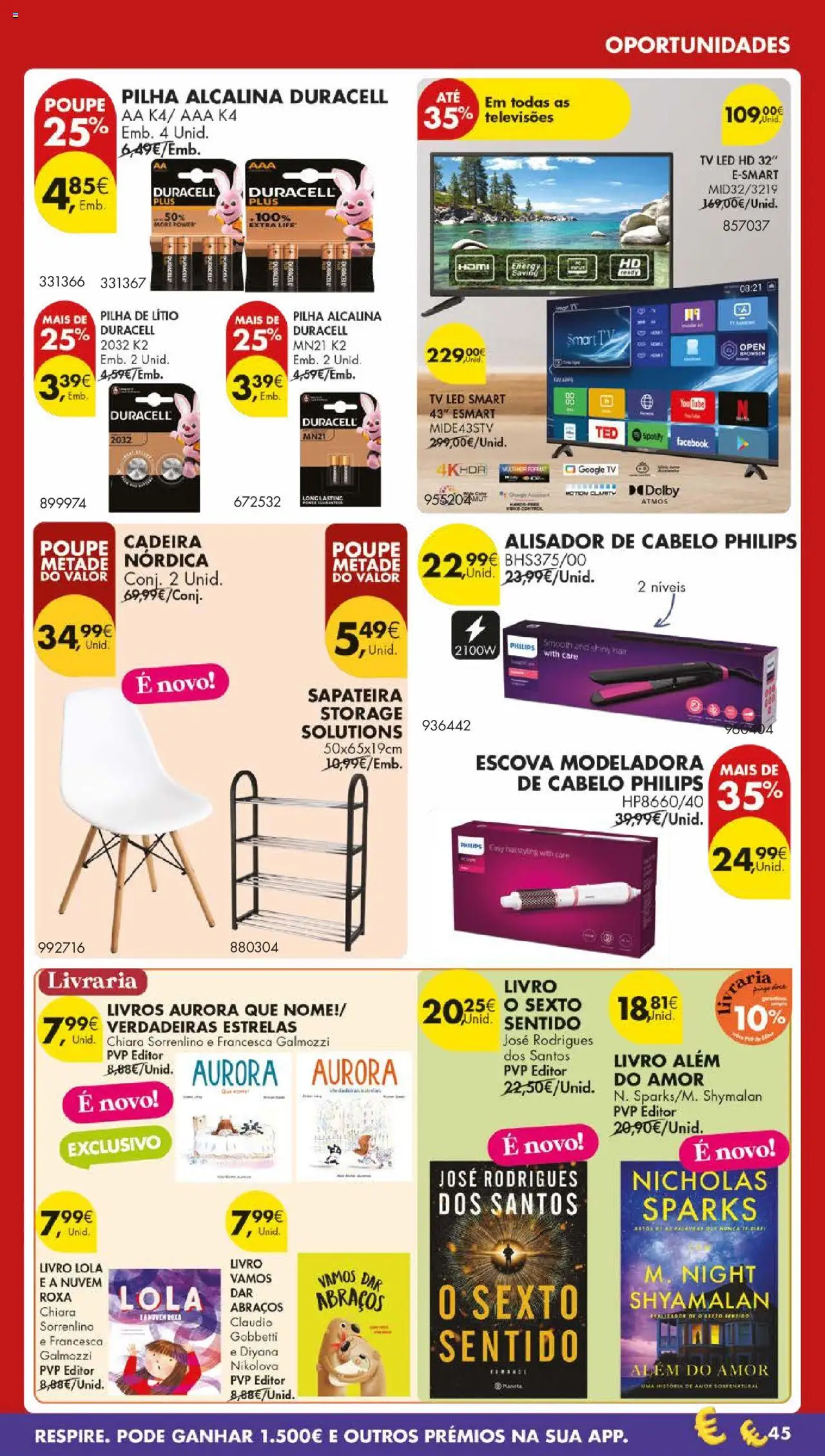 Pingo Doce folheto │ válido de 21.10.2025 | Página: 57 | Produtos: Tv led, Alisador, Cadeira, Sapateira