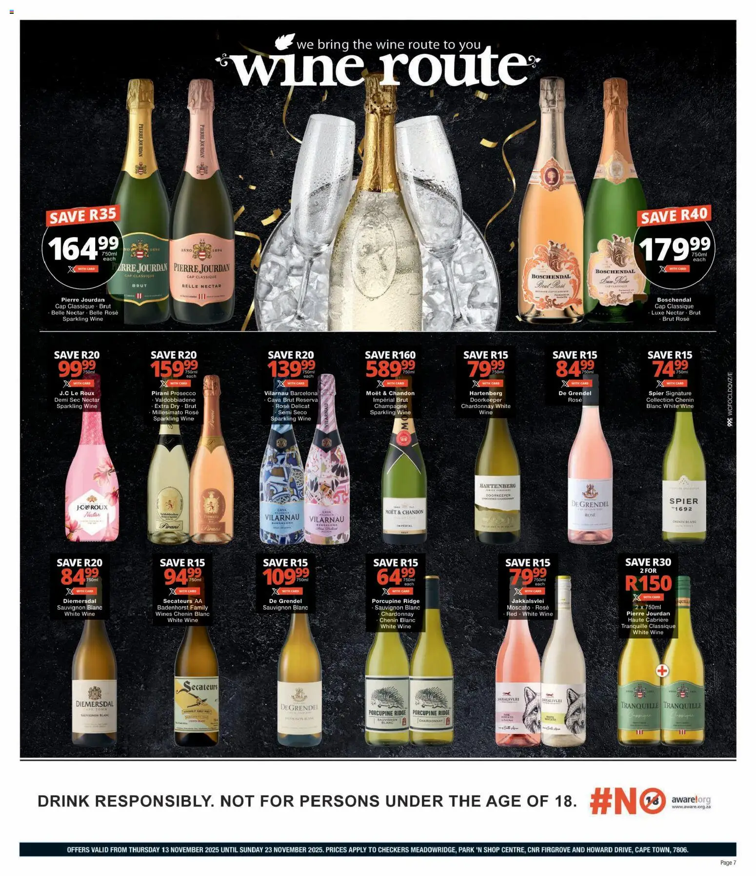 New Checkers catalogue – valid from 13.11.2025 | Page: 7 | Products: Cap, Wine
