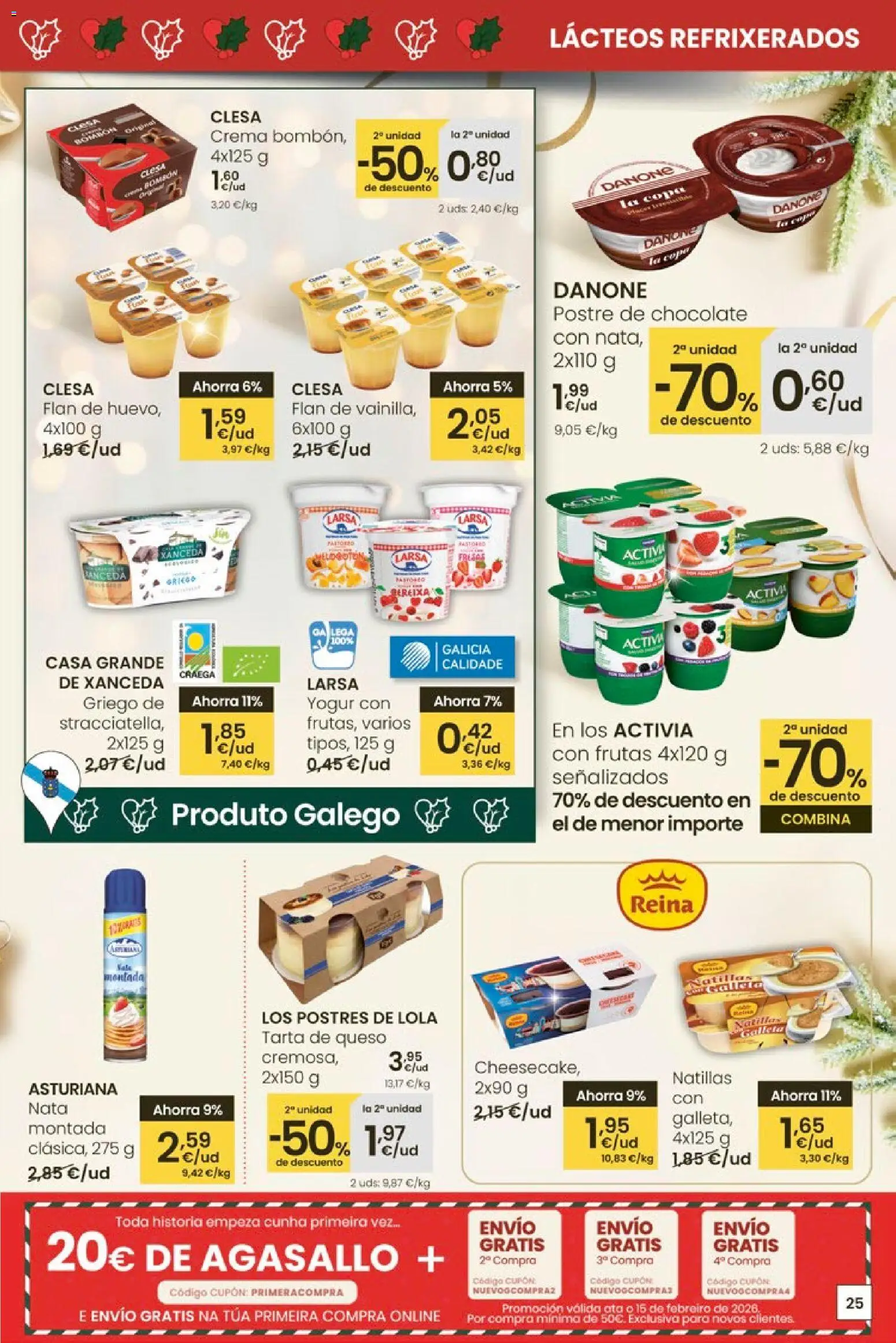 Eroski - Nadal │ válido desde el 18.12.2025 | Página: 25 | Productos: Queso, Yogur, Chocolate, Crema