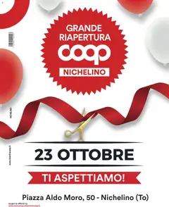 Anteprima del volantino COOP Riapertura - Nichelino catalogo valido a partire dal 23.10.2025
