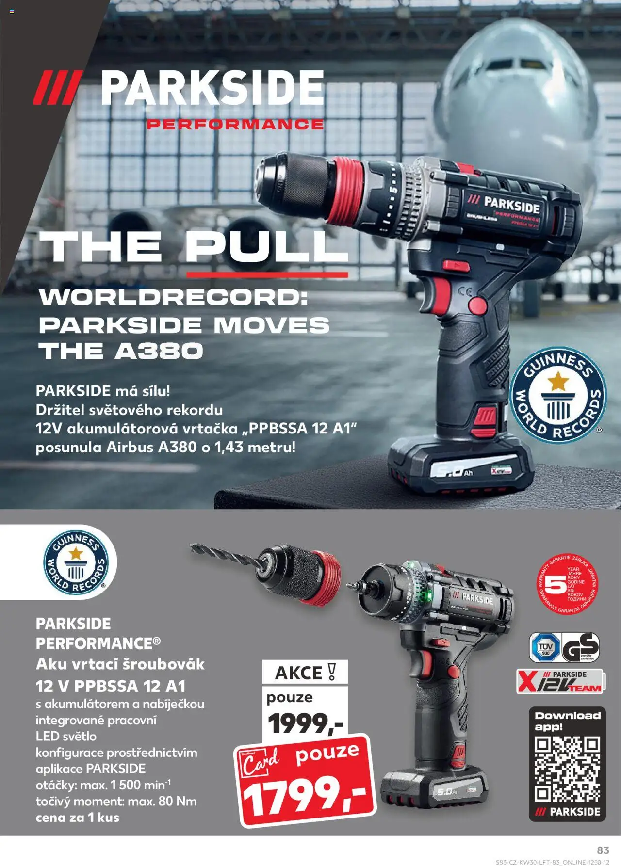 Kaufland leták - Praha 8 od 23.07.2025 | Strana: 83 | Produkty: Parkside, Šroubovák, Vrtačka, LED světlo