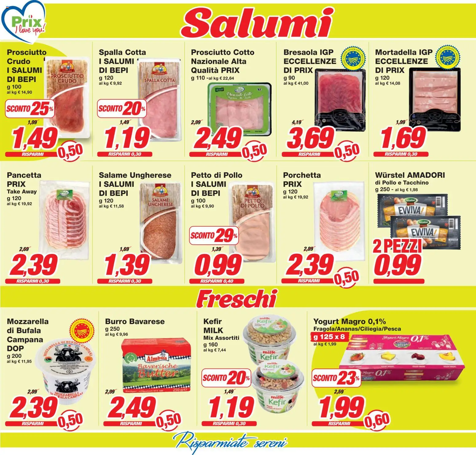 Volantino Prix del 24.02.2026 | Pagina: 11 | Prodotti: Porchetta, Pancetta, Prosciutto, Mortadella