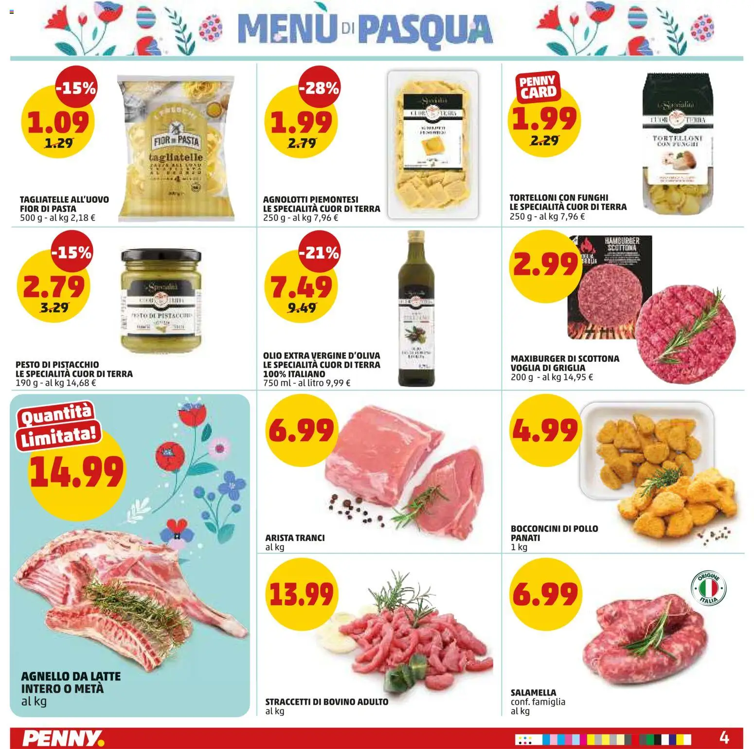 Volantino PENNY del 26.03.2026 | Pagina: 4 | Prodotti: Olio, Pasta, Pesto, Griglia