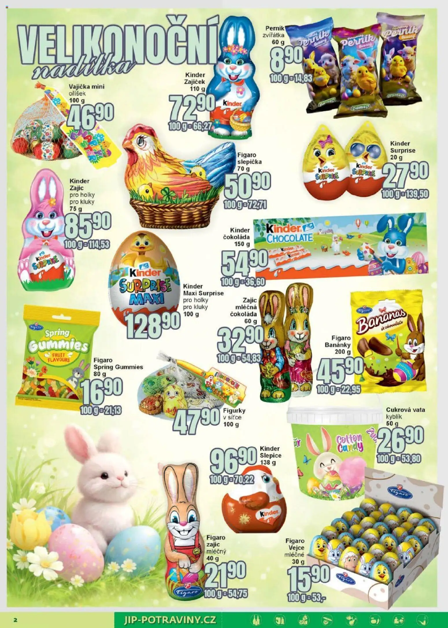 Jip leták od 11.03.2026 | Strana: 2 | Produkty: Vajíčka, Vejce, Čokoláda, Figurky