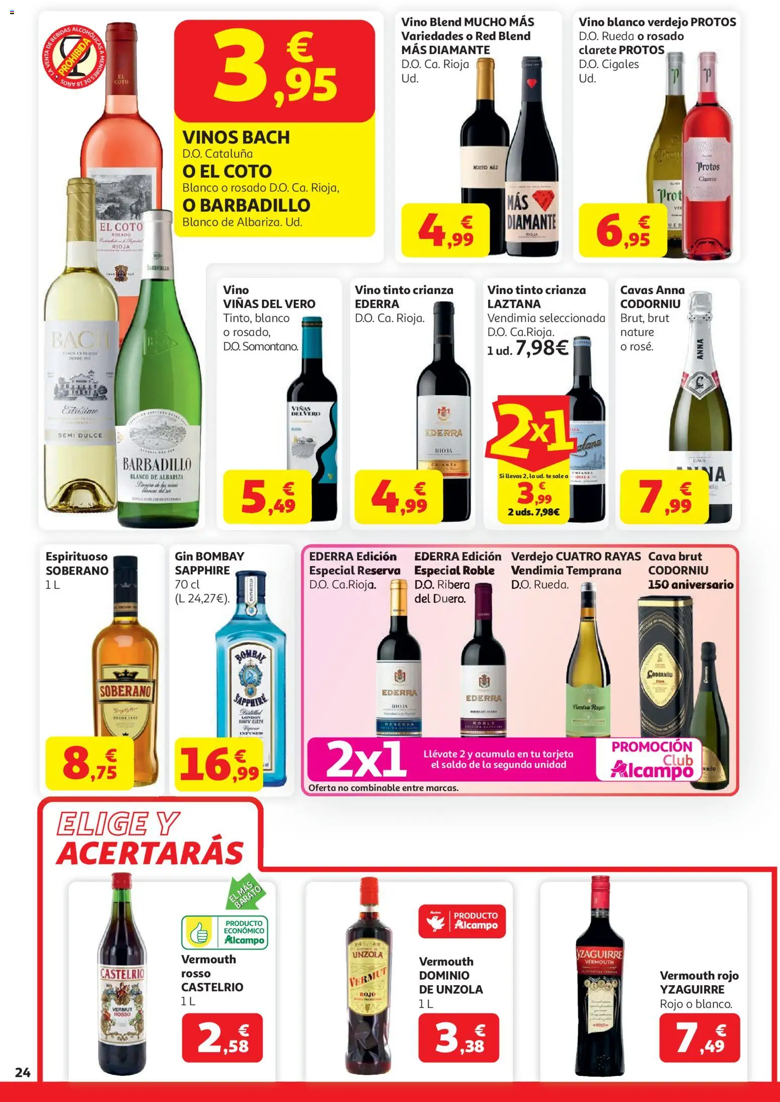 Alcampo  HG Unico Mad │ válido desde el 07.04.2026 | Página: 32 | Productos: Vino, Té