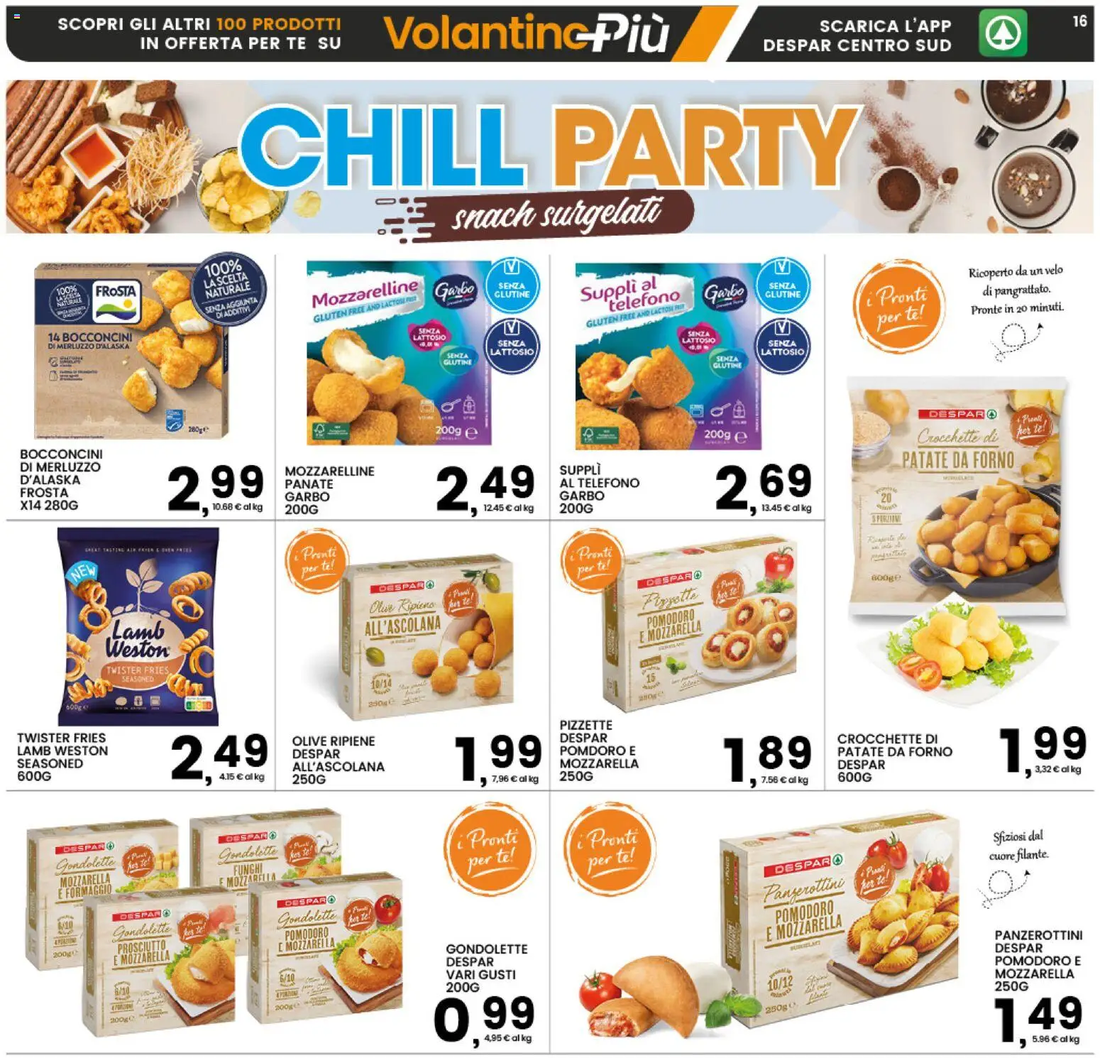 Volantino Interspar del 29.01.2026 | Pagina: 16 | Prodotti: Tè, Mozzarella, Formaggio, Forno