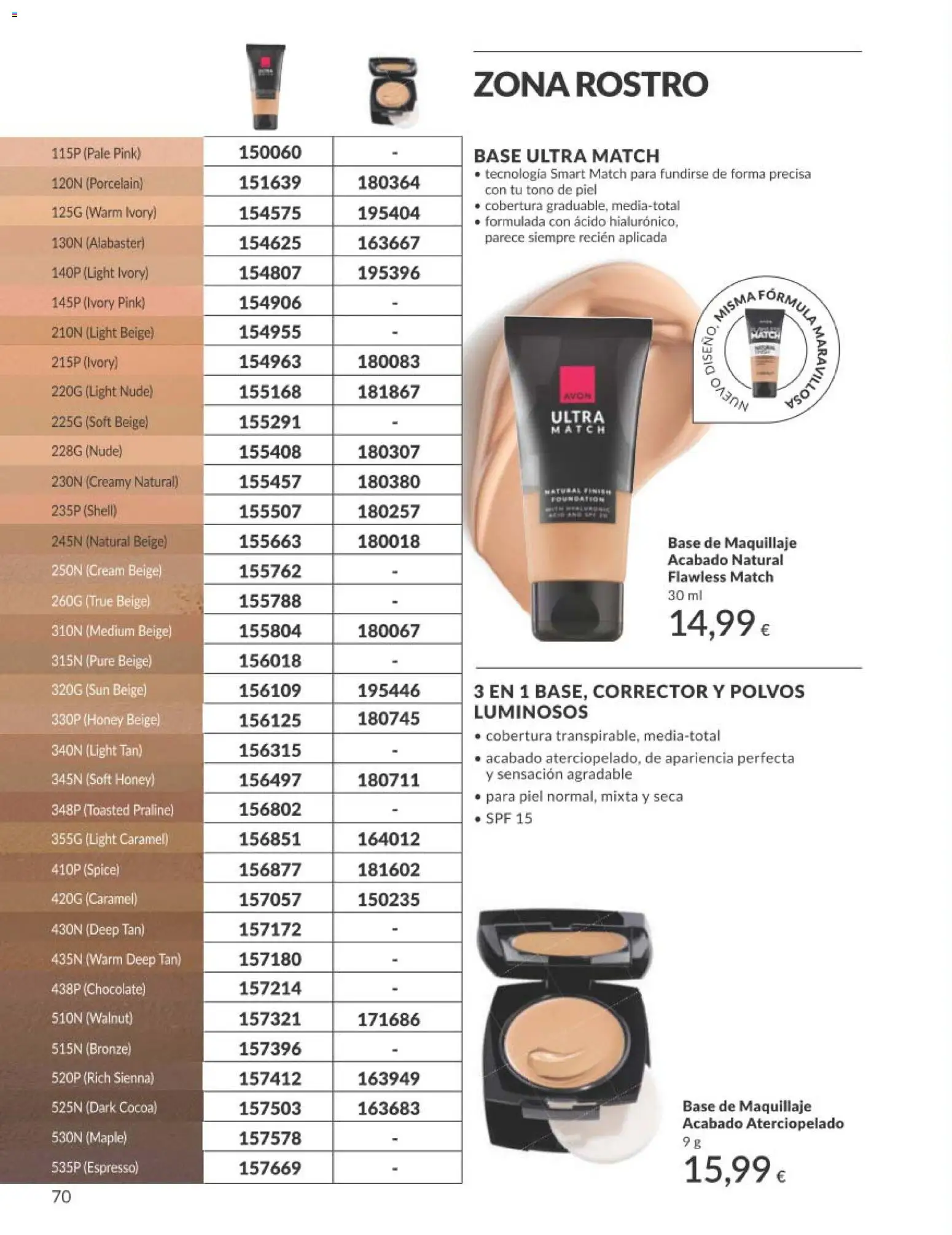 Catálogo AVON campaña 11 Black Friday │ válido desde el 01.11.2025 | Página: 70 | Productos: Maquillaje, Corrector, Chocolate, Base de maquillaje