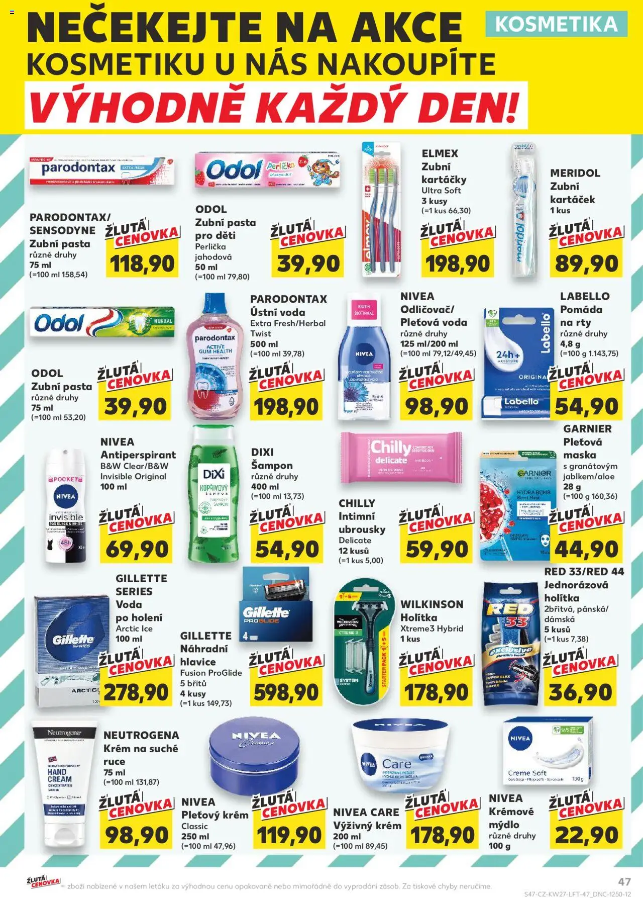Kaufland leták od 02.07.2025 | Strana: 47 | Produkty: Mýdlo, Zubní kartáček, Makeup, Meridol