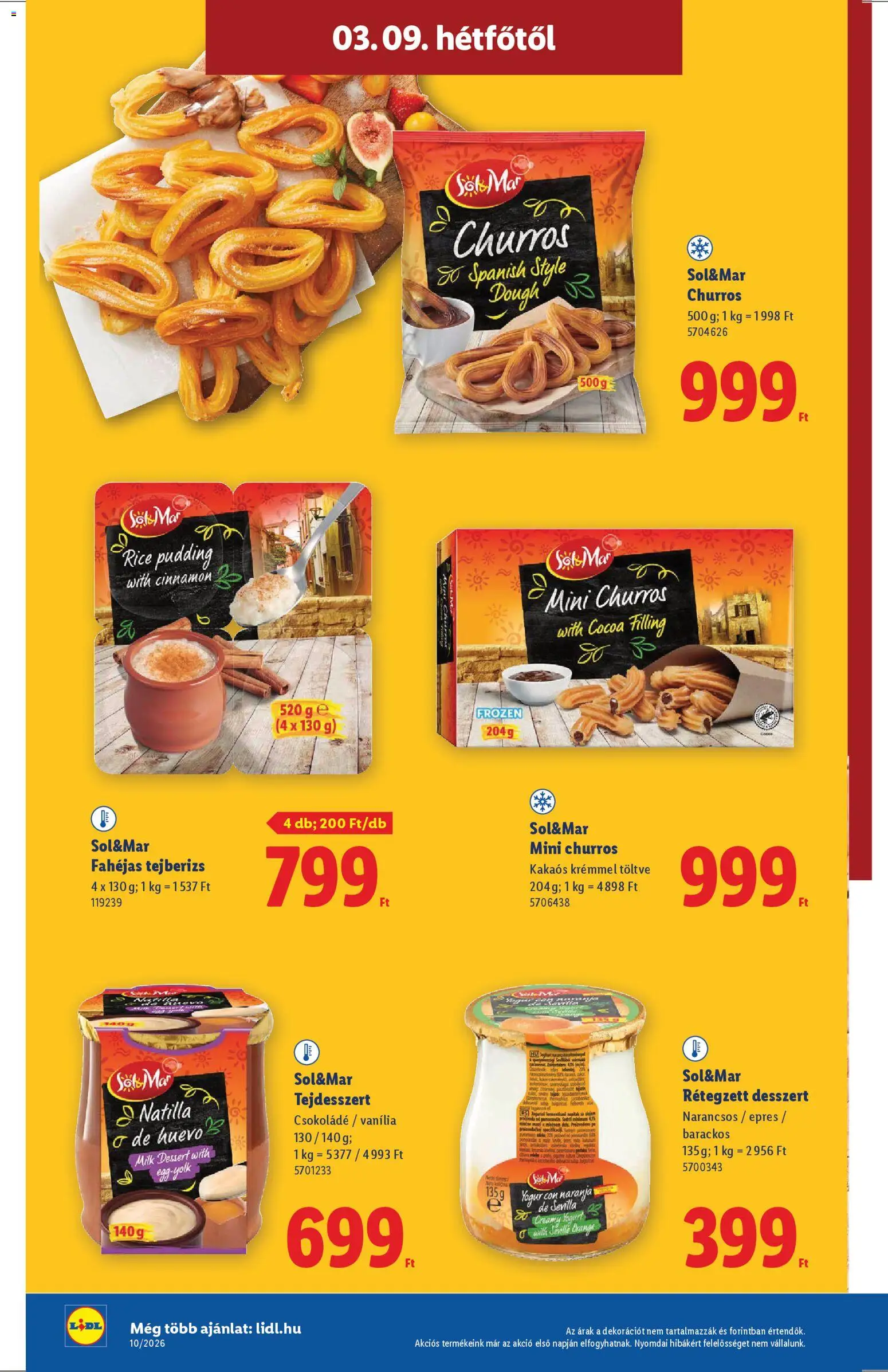 Lidl akciós ujság - amely érvényes a következő dátumtól: 05.03.2026 | Oldal: 60 | Termékek: Tejberizs, Csokoládé