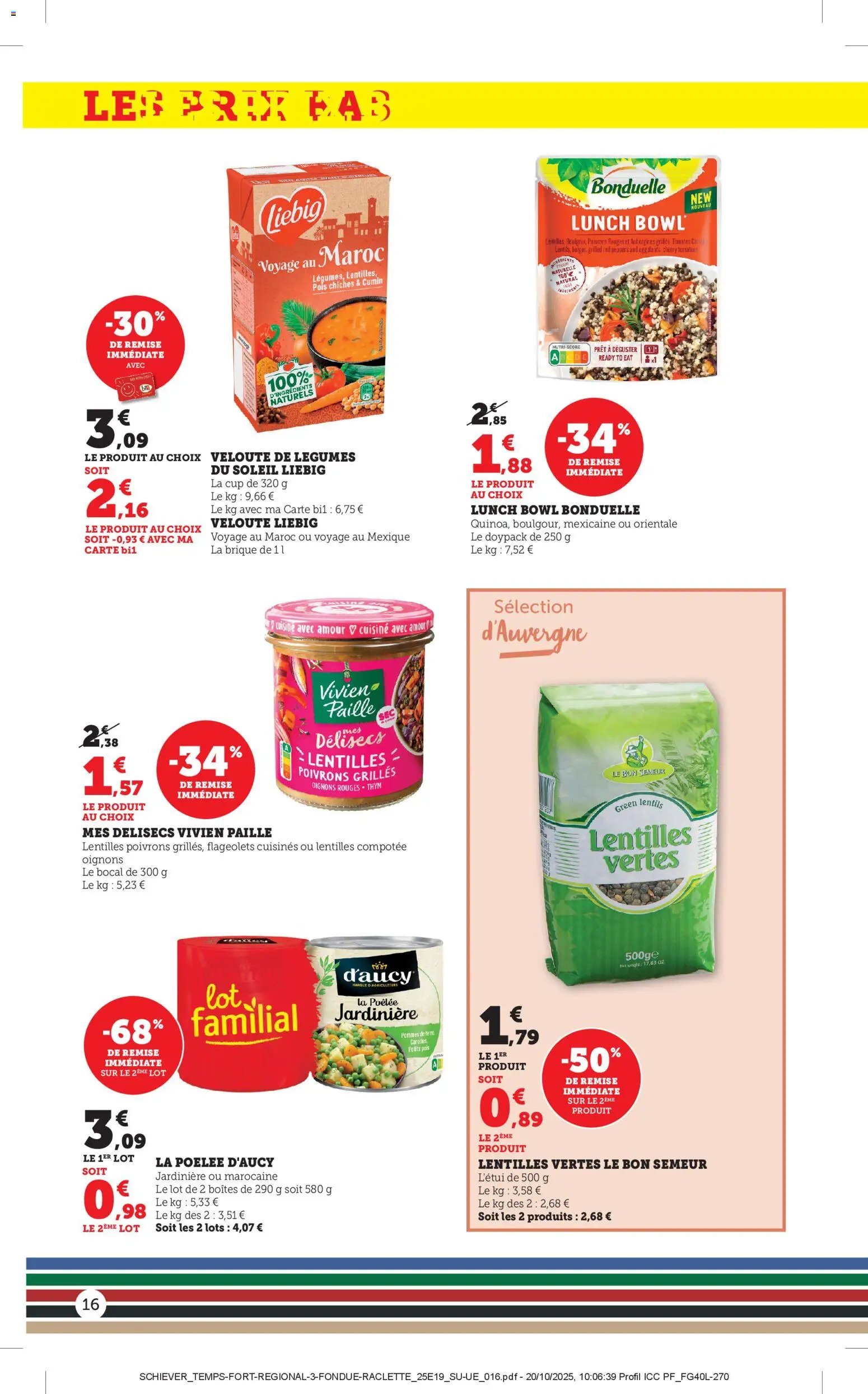 {H1} | Page: 16 | Produits: Cumin, Pois, Oignons, Pommes de terre