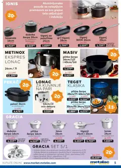 Metalac Market katalog - pregled Metalac Market kataloga - važi od 01.10.2025 | Strana: 5 | Proizvode: Wok, Palačinke, Tiganj, Pekač