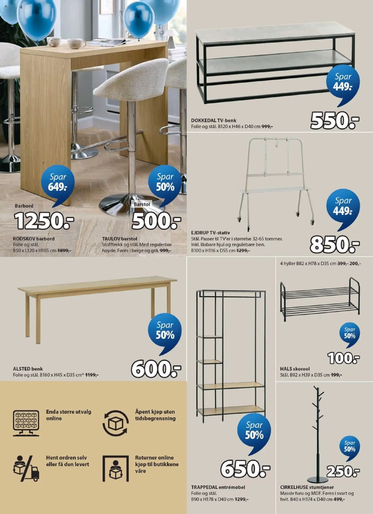 {H1} | Side: 4 | Produkter: Gown, Barstol, Benk, Stumtjener