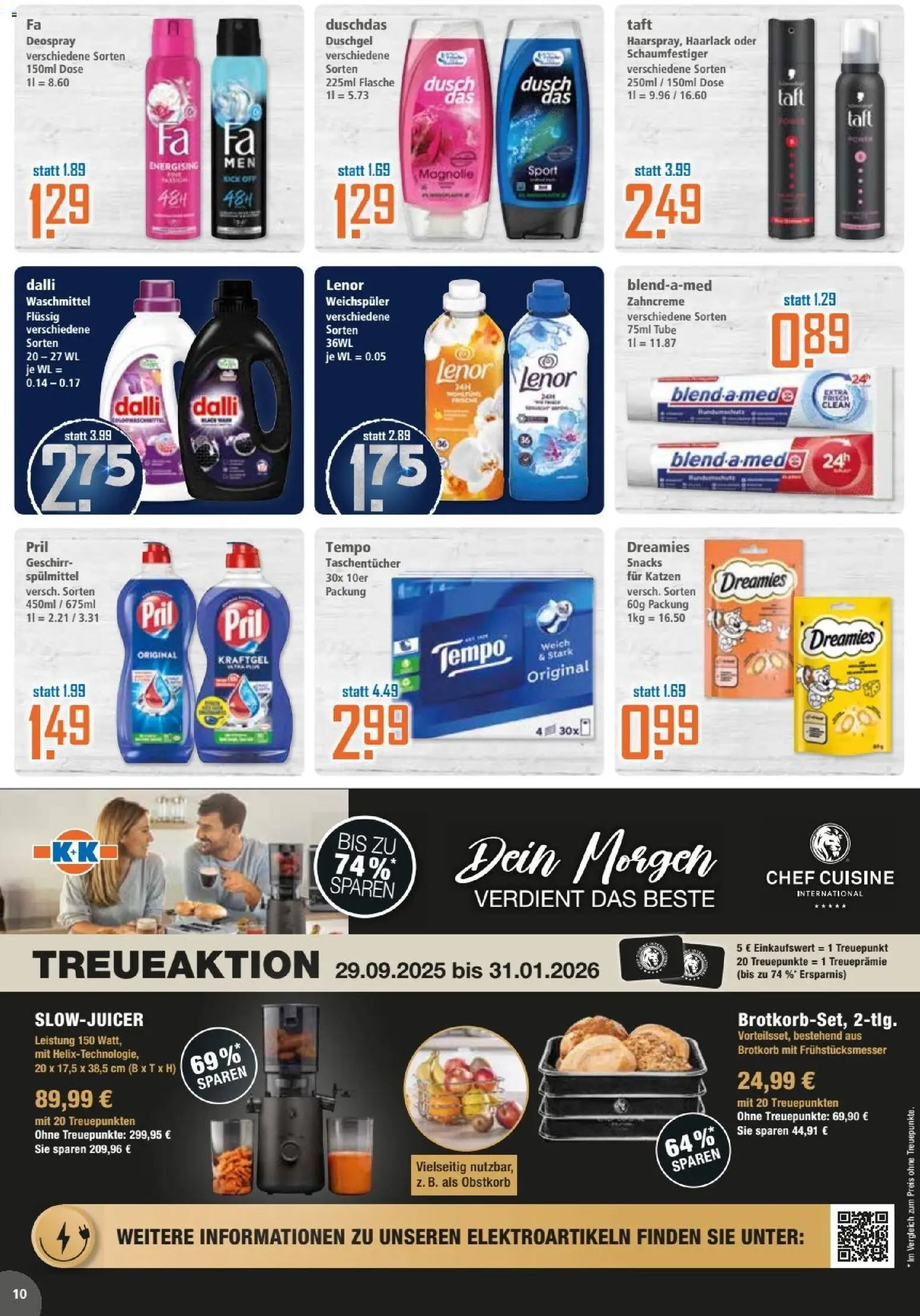 Klaas & Kock Prospekt – gültig ab 22.12.2025 | Seite: 10 | Produkte: Weichspüler, Duschdas, Rock, Pril
