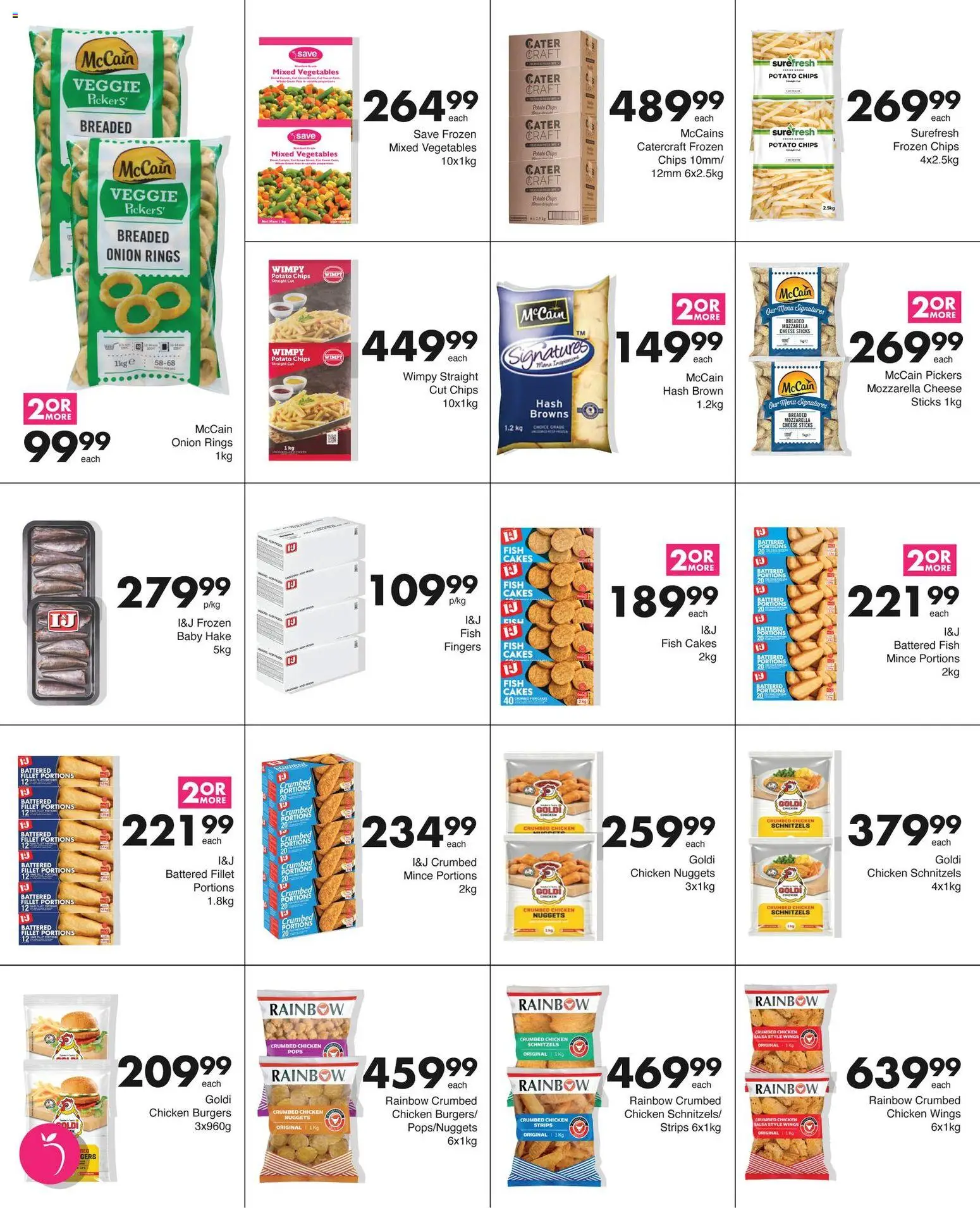 New Save catalogue – valid from 27.10.2025 | Page: 3 | Products: Fish, Burgers, Chips, Vegetables