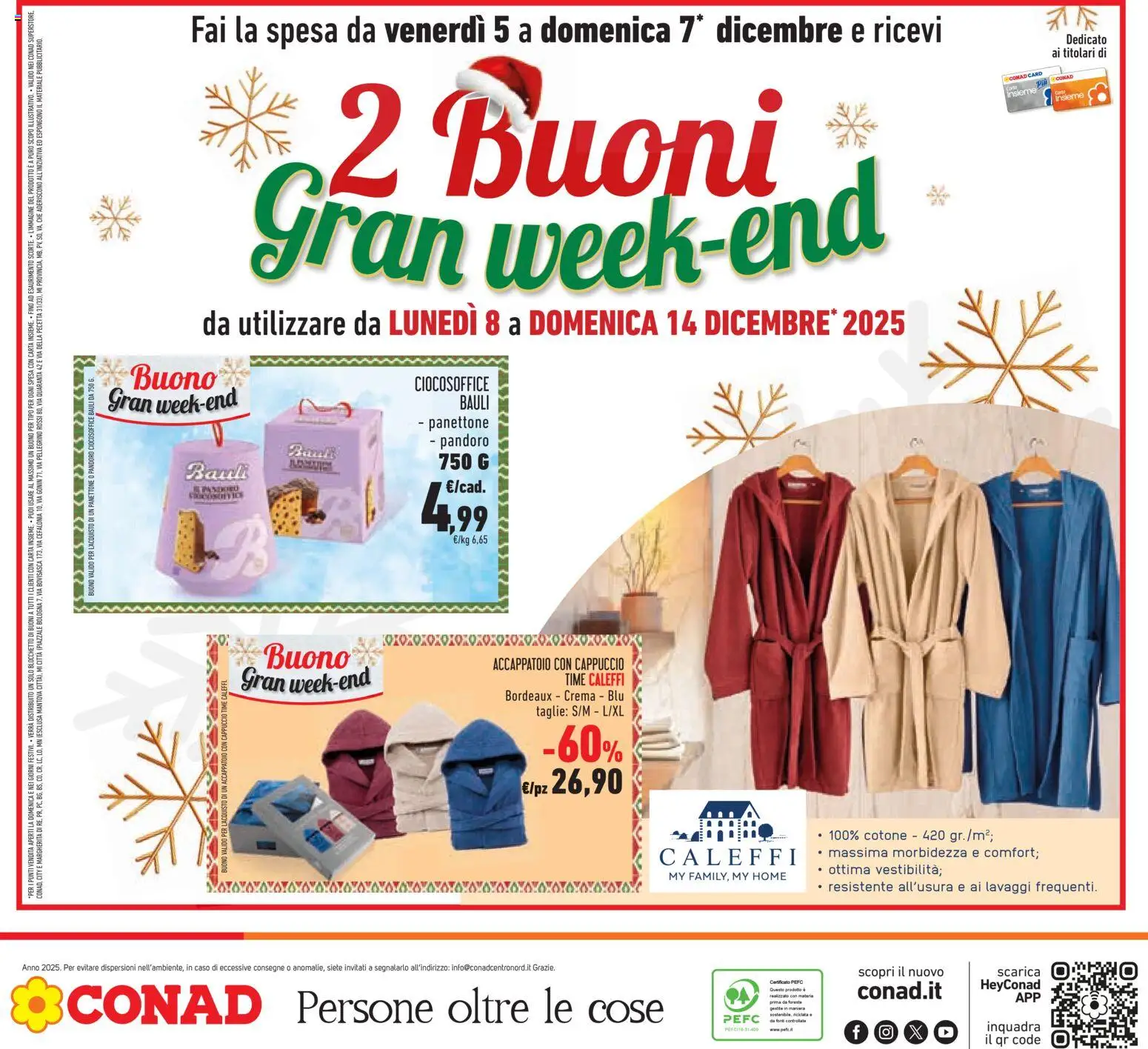 Volantino Conad del 03.12.2025 | Pagina: 50 | Prodotti: Crema, Accappatoio, Pandoro, Panettone