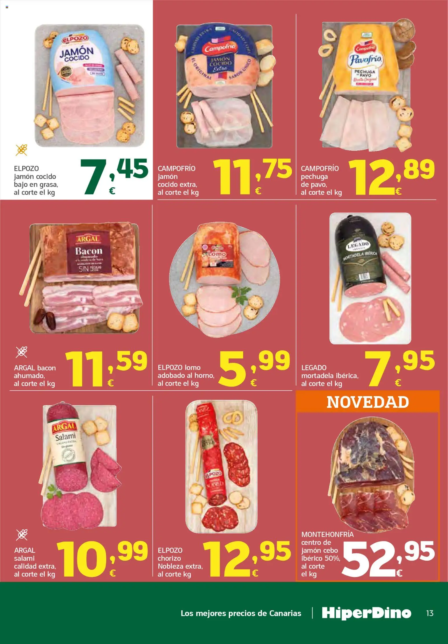 HiperDino folleto │ válido desde el 23.04.2026 | Página: 13 | Productos: Jamón, Jamón cocido, Salami, Mortadela