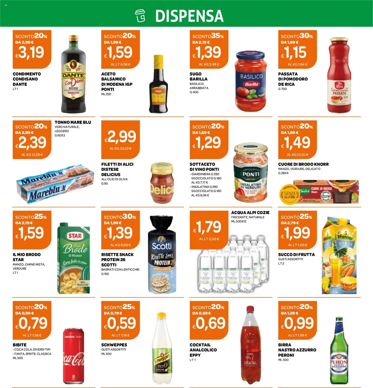 Volantino Ekom del 02.12.2025 | Pagina: 9 | Prodotti: Acqua, Sugo, Alici, Coca Cola