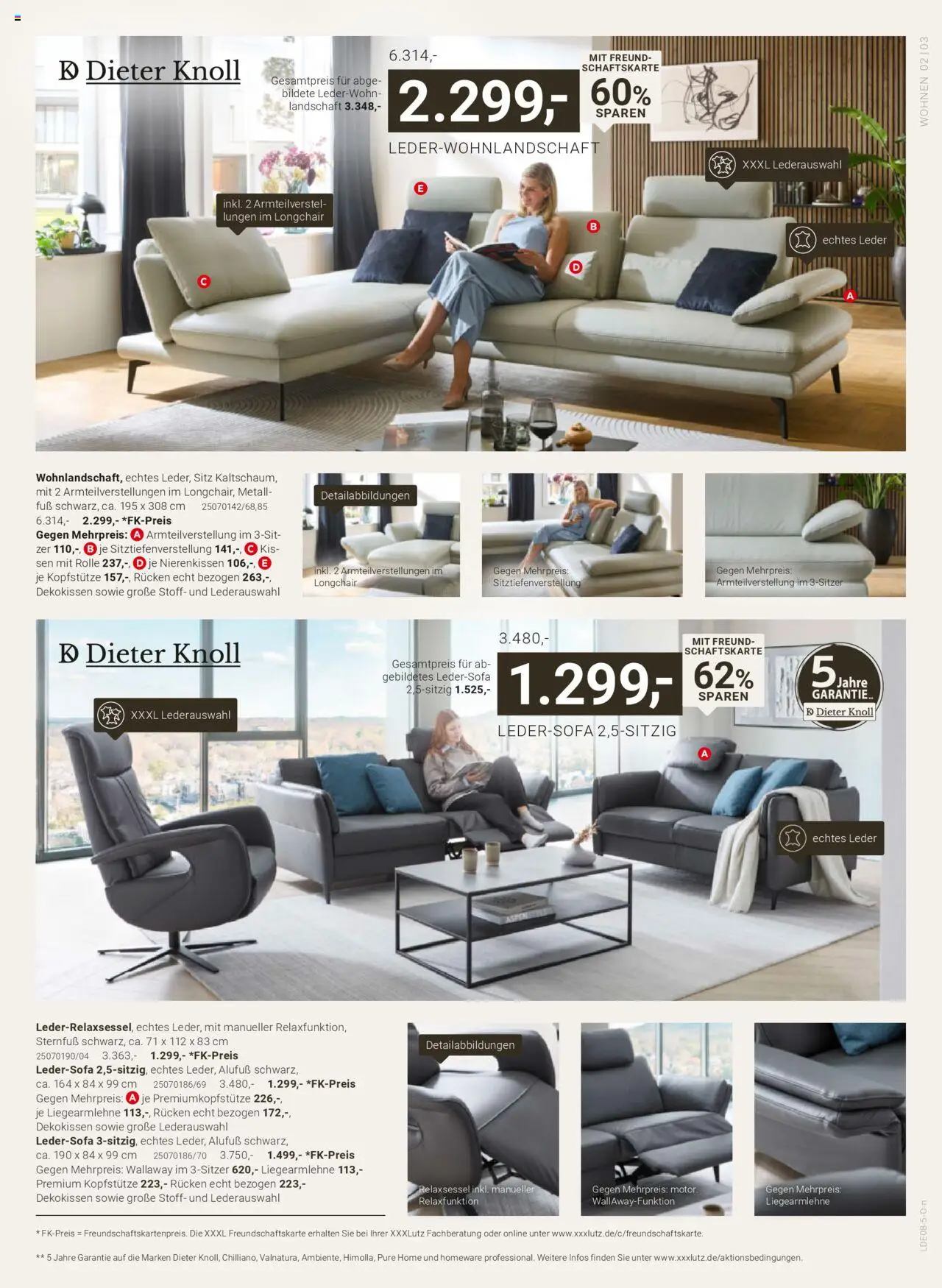 XXXL Lutz Dieter Knoll Spezial - gültig ab dem 04.08.2025 | Seite: 3 | Produkte: Ledersofa, Relaxsessel