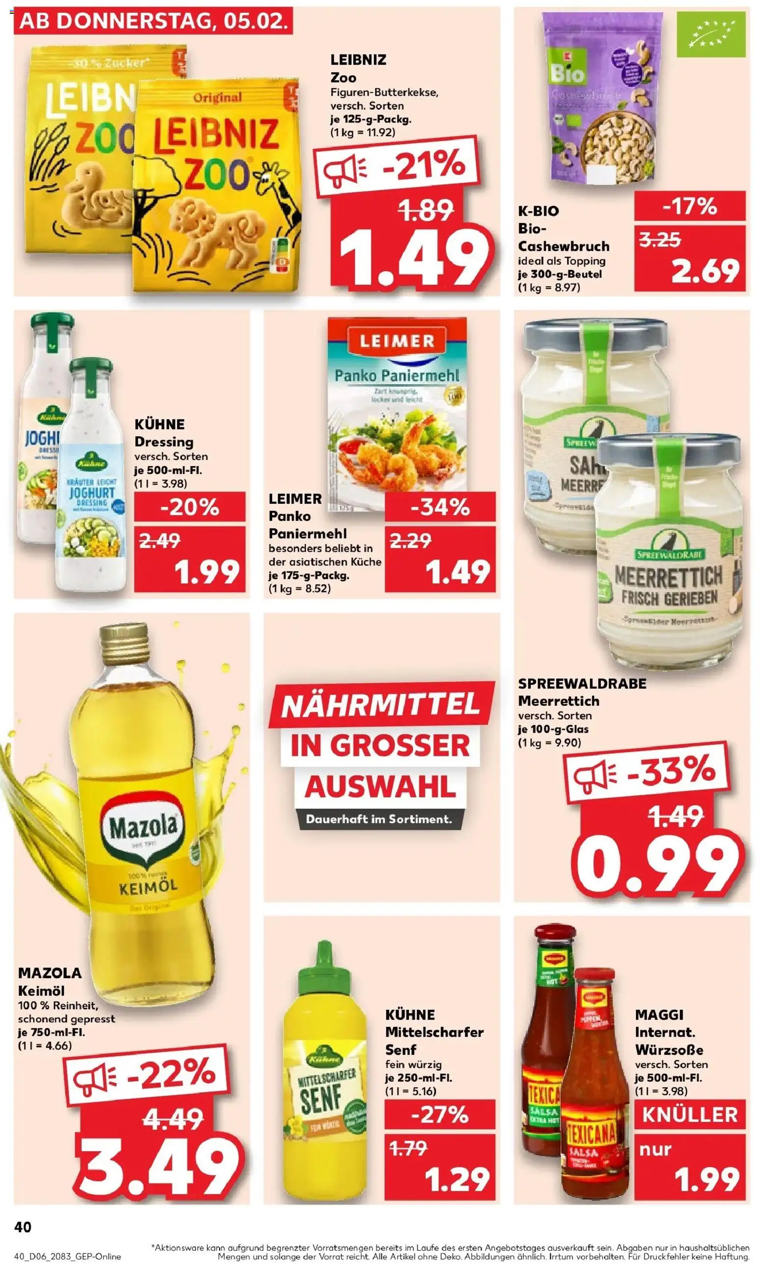 Kaufland prospekt Ilmenau	 – gültig ab 05.02.2026 | Seite: 38 | Produkte: Maggi, Küche, Dressing, Zucker