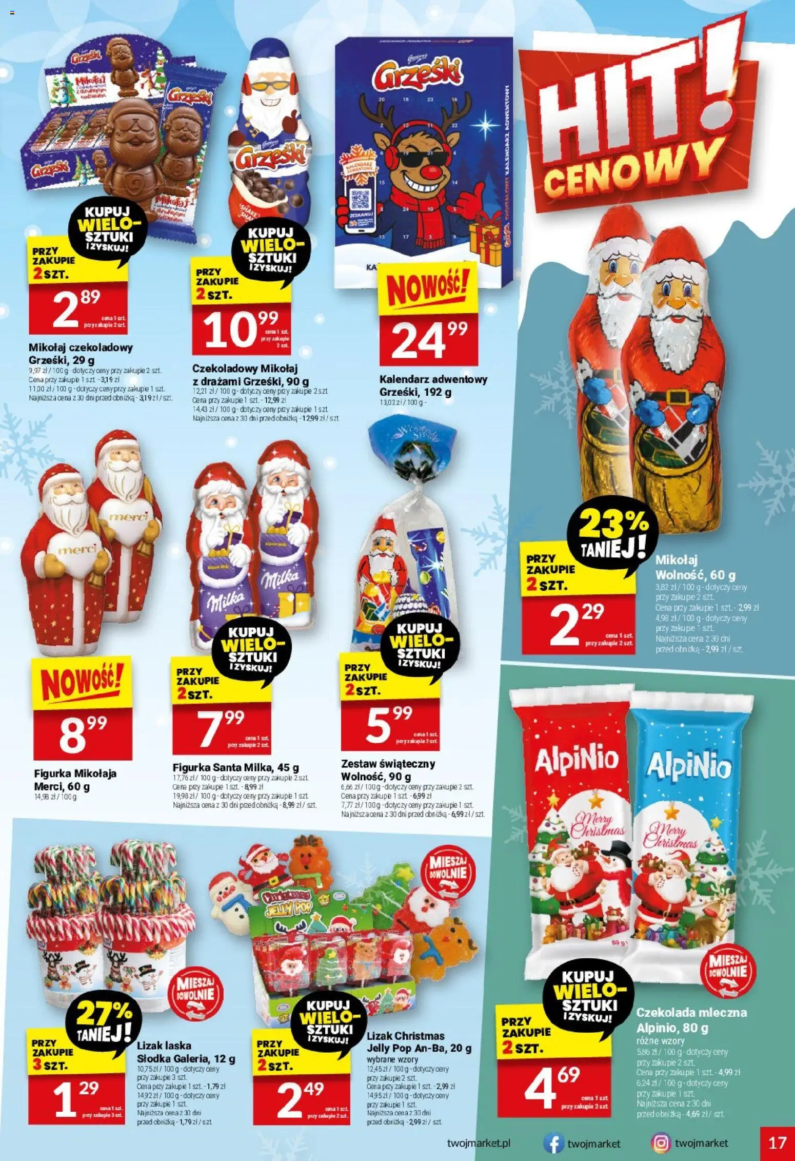 Twój Market Gazetka od 19.11.2025 | Strona: 17 | Produkty: Czekolada mleczna, Kalendarz adwentowy, Kalendarz, Por