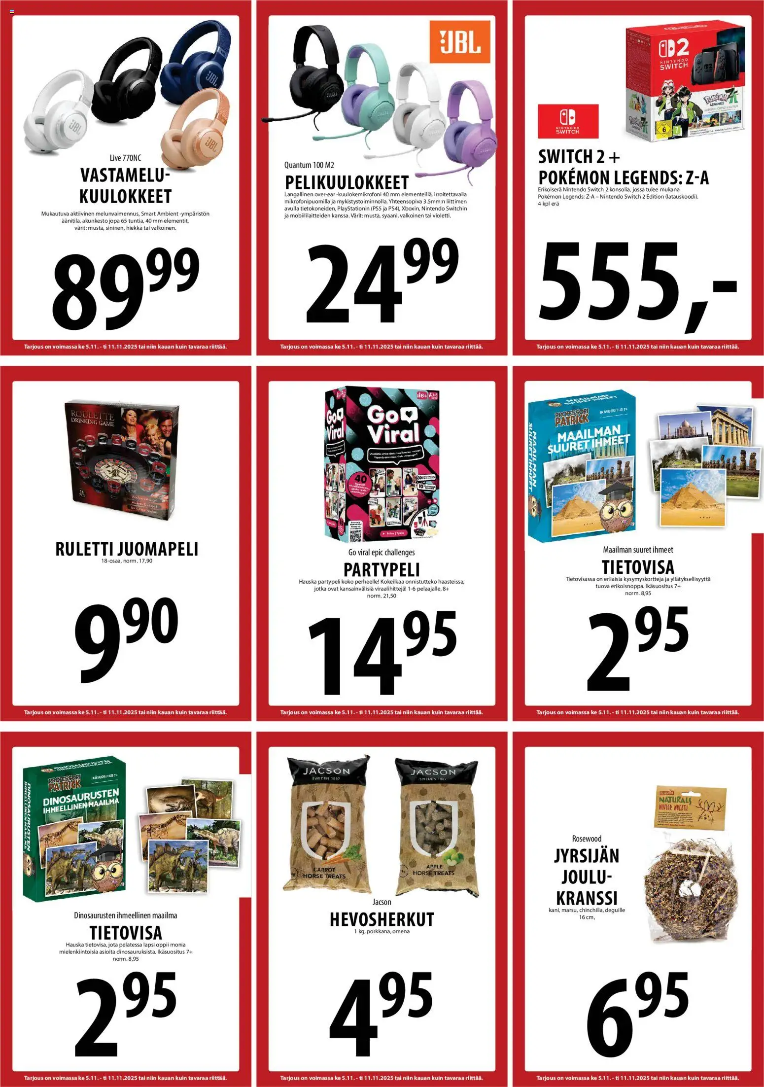 Tuuri tarjoukset – voimassa 05.11.2025 alkaen | Sivu: 18 | Tuotteet: Kuulokkeet