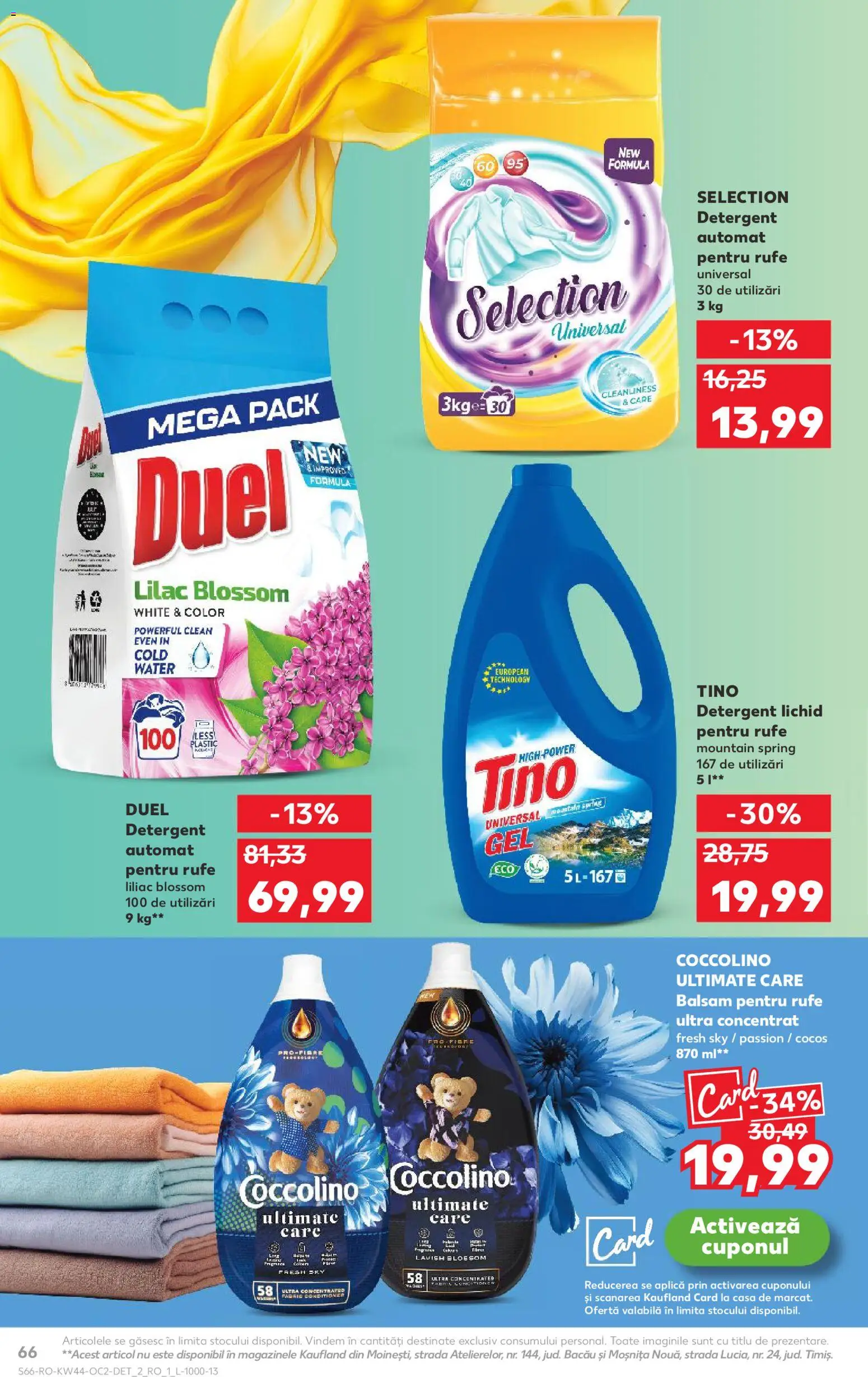 Kaufland RO akciós ujság - amely érvényes a következő dátumtól: 29.10.2025 | Oldal: 66 | Termékek: Coccolino