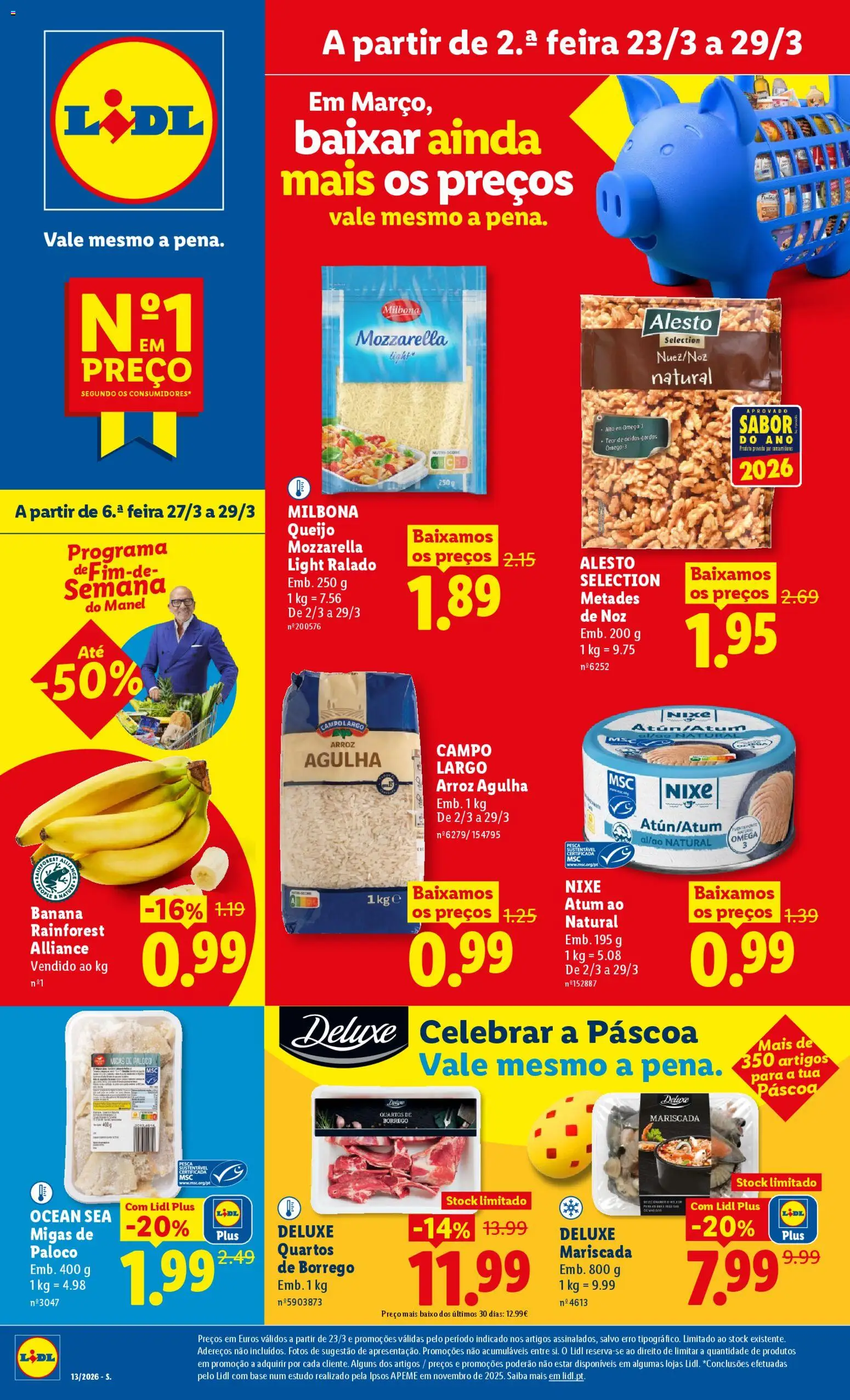 Lidl folheto | 23/03/2026 |  🎉 Como obter um desconto limitado? Poupe ainda hoje! | Portugal
