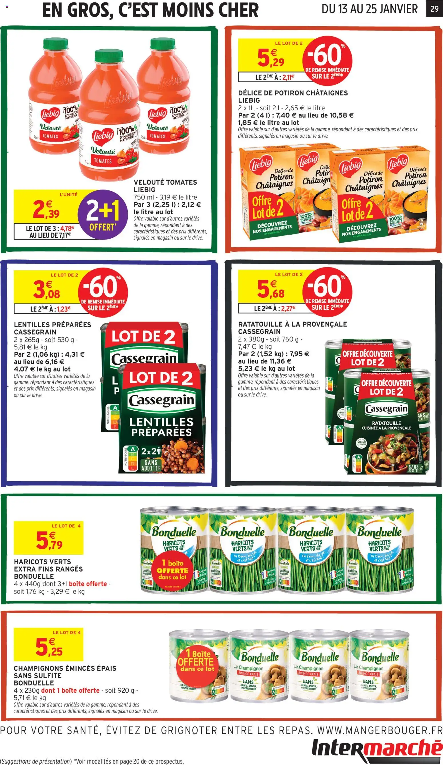 {H1} | Page: 29 | Produits: Potiron, Haricots verts, Sel, Tomates