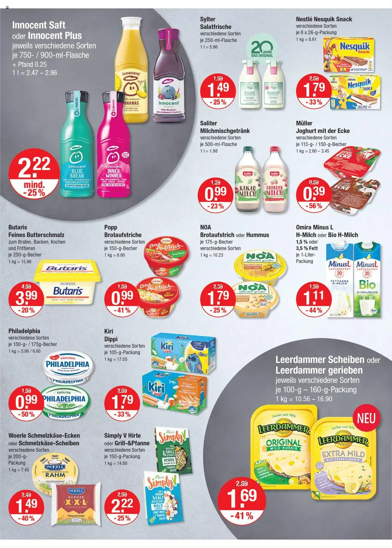 V-Markt - /Oberbayern - gültig ab dem 28.08.2025 | Seite: 6 | Produkte: Butterschmalz, Philadelphia, Leerdammer, Brot