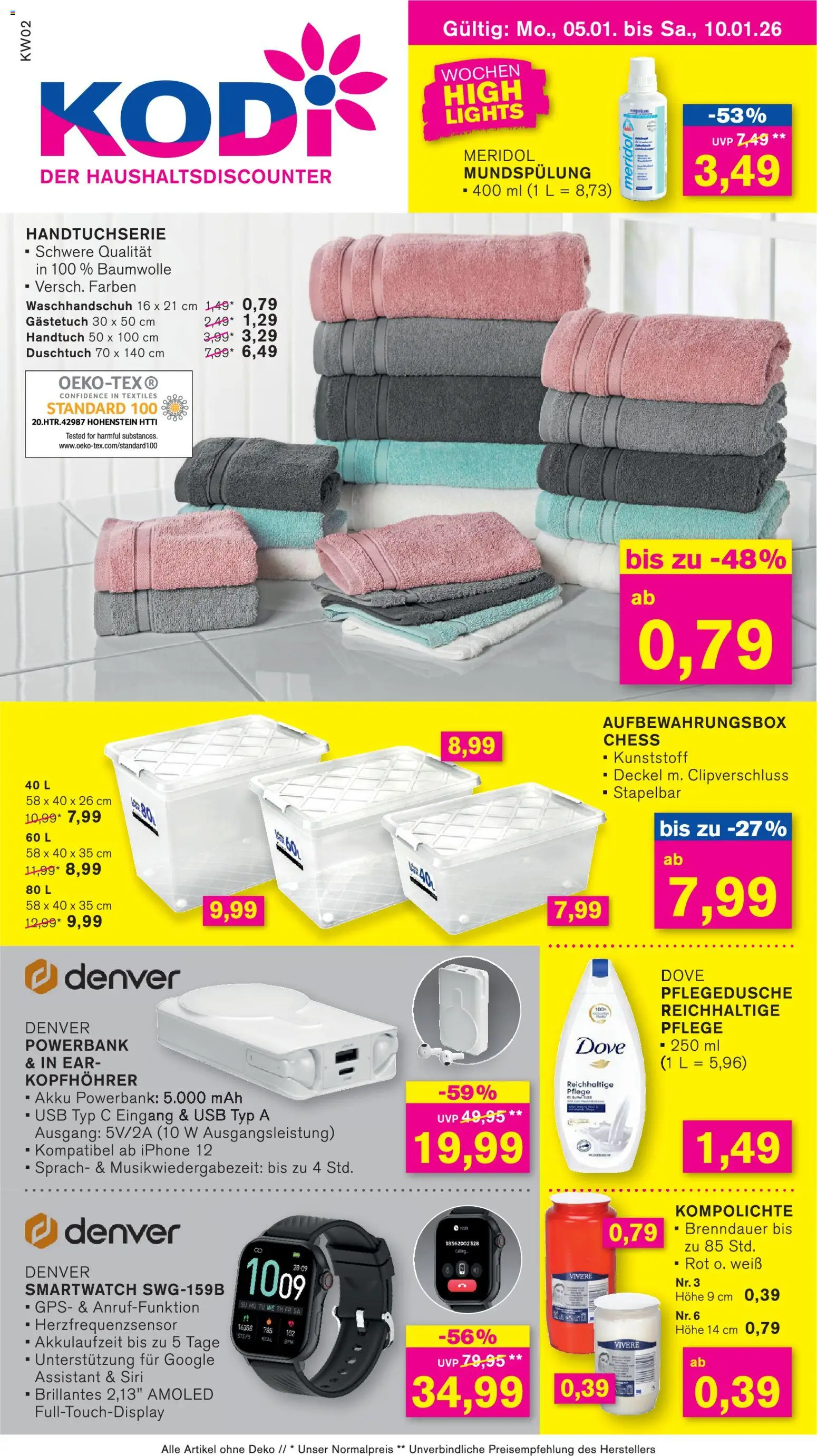 KODi Prospekt 	 – gültig ab 05.01.2026 | Seite: 1 | Produkte: USB, Smartwatch, Iphone, Powerbank
