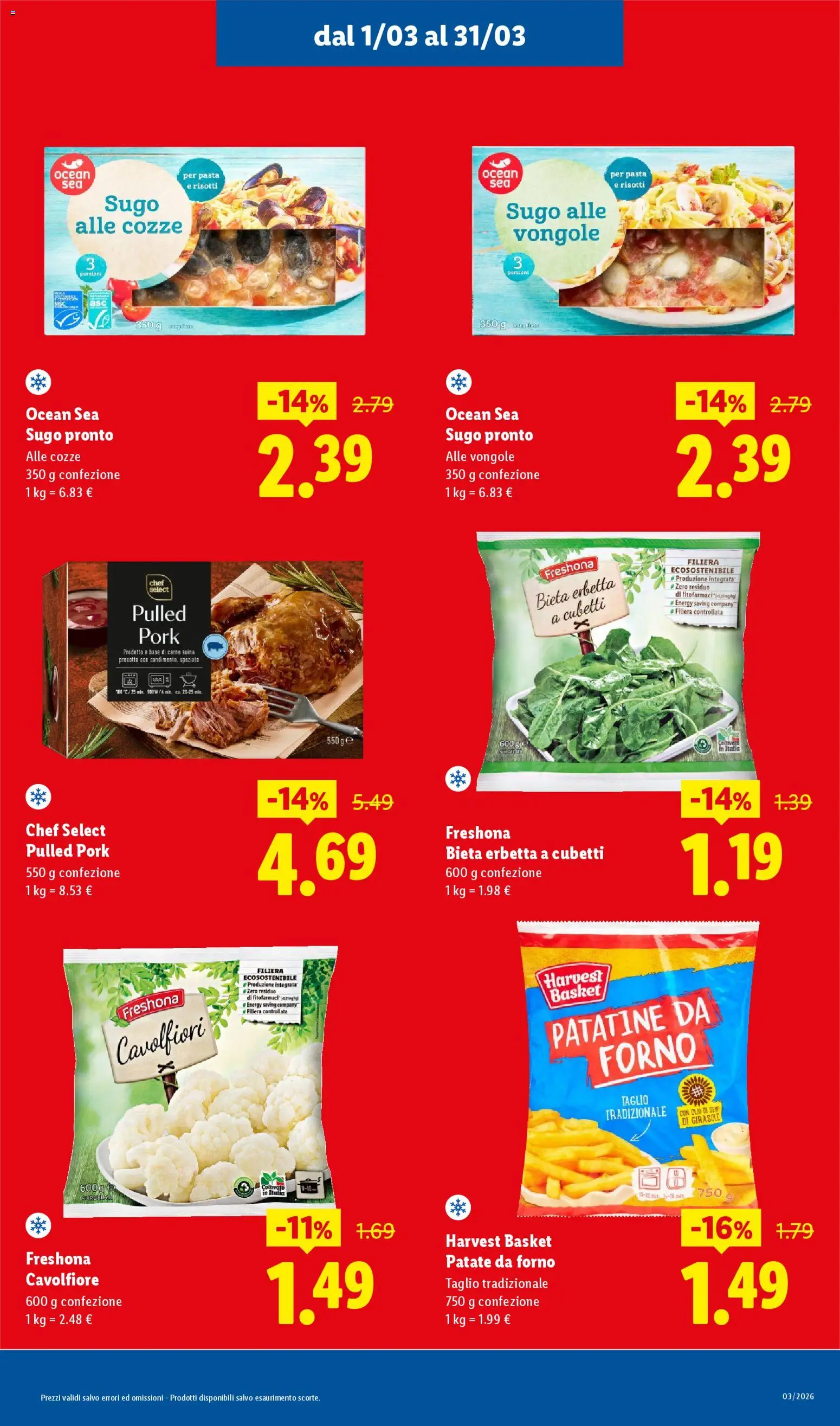 Volantino Lidl del 01.03.2026 | Pagina: 7 | Prodotti: Cozze, Patate, Cavolfiore, Forno