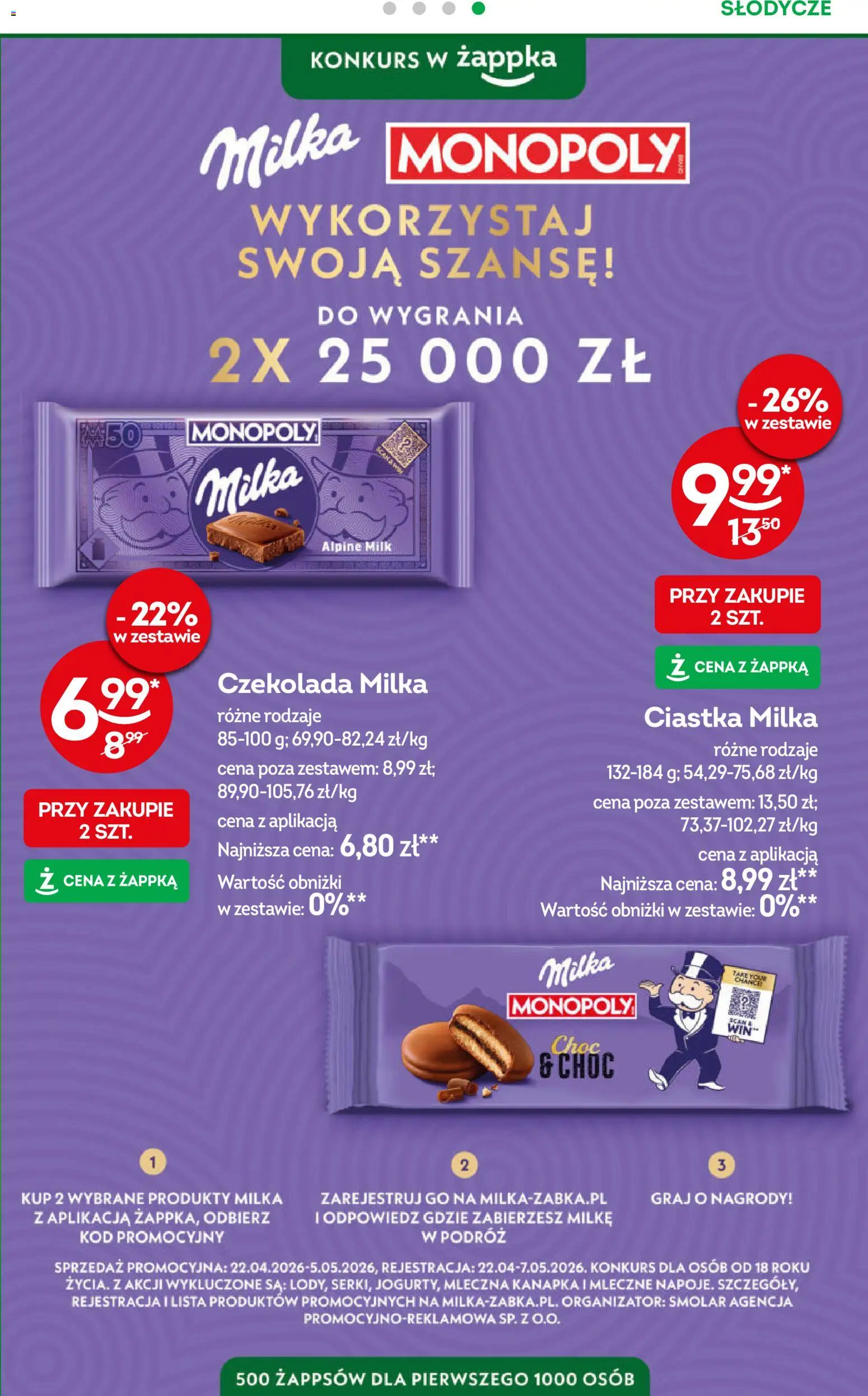 Żabka gazetka od 22.04.2026 | Strona: 34 | Produkty: Słodycze, Milka, Czekolada, Ciastka
