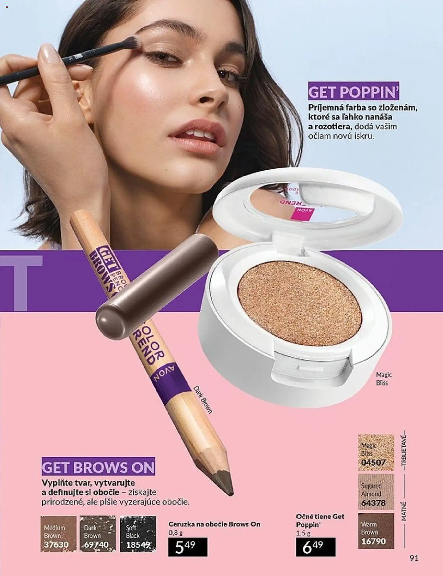 Nové Avon akcie – leták je platný od 01.11.2025 | Strana: 91 | Produkty: Očné tiene, Ceruzka