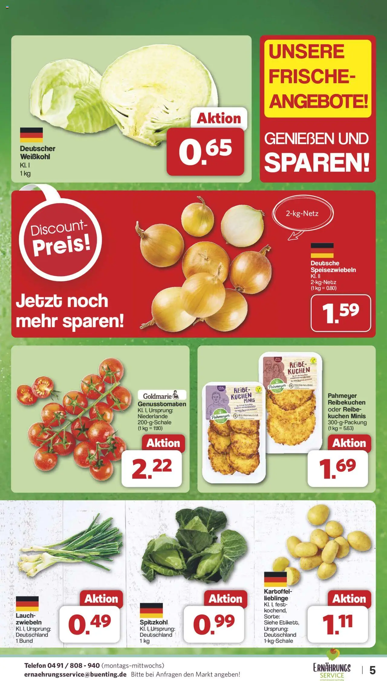 Famila Nordwest Prospekt 	 – gültig ab 20.10.2025 | Seite: 5 | Produkte: Zwiebeln, Kuchen, Telefon