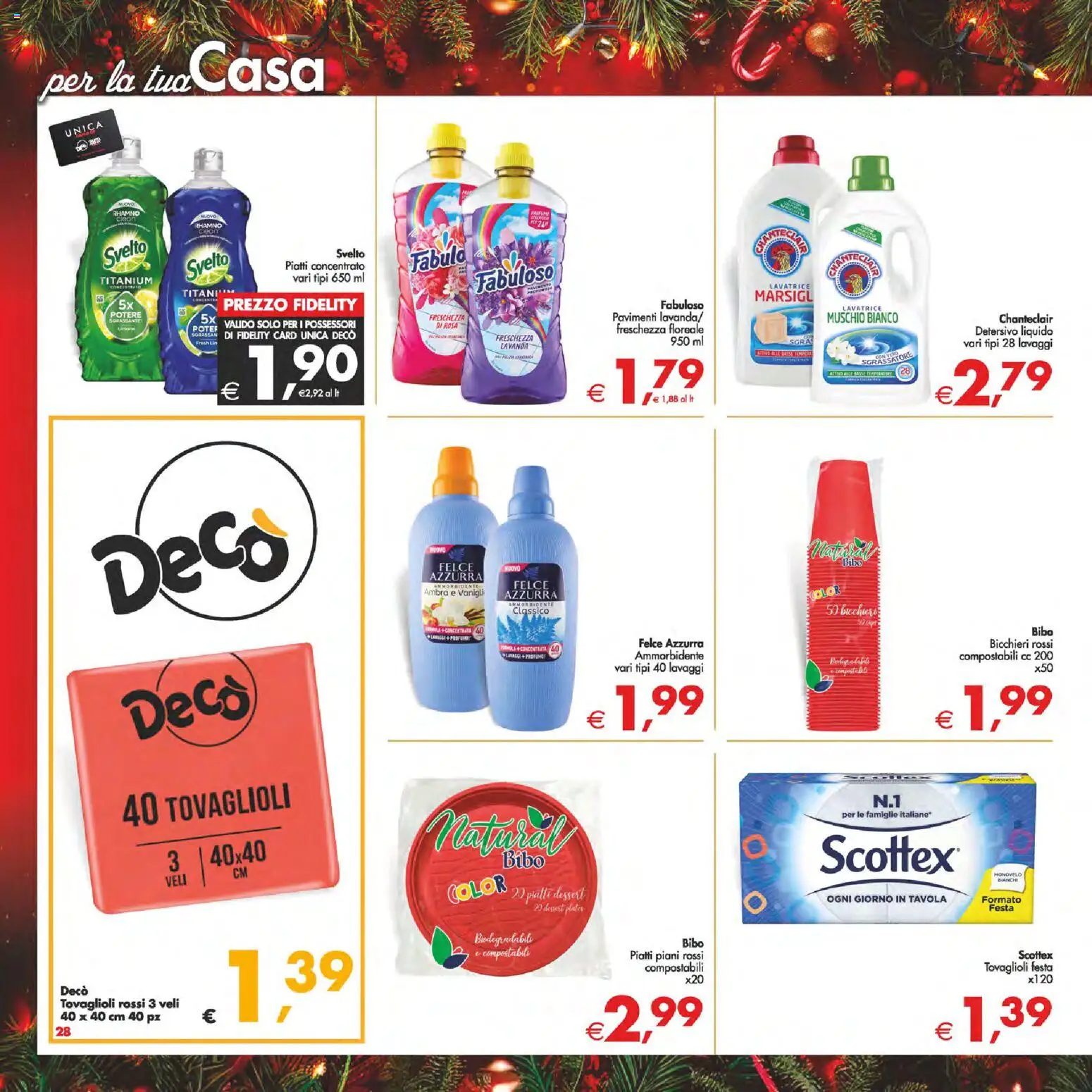 Volantino Decò del 16.12.2025 | Pagina: 28 | Prodotti: Ammorbidente, Sgrassatore, Lavatrice, Lavanda